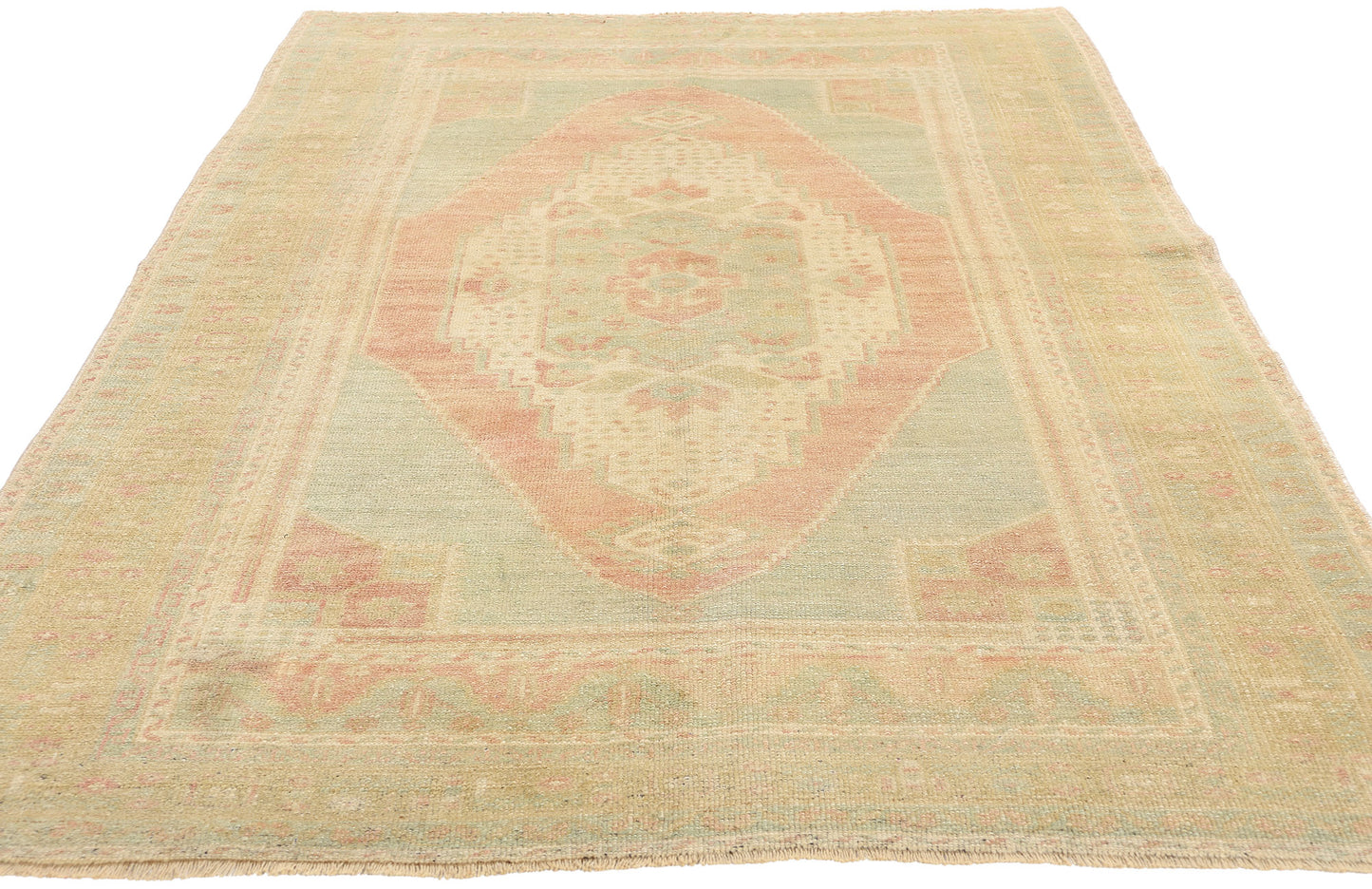 4 x 7 Vintage Turkish Oushak Rug 53701