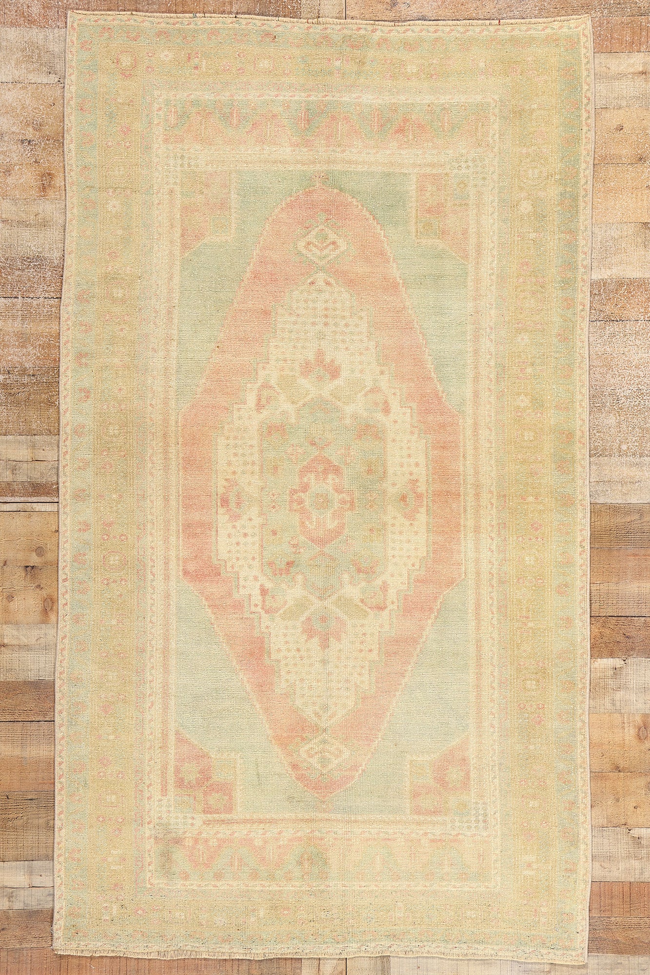 4 x 7 Vintage Turkish Oushak Rug 53701