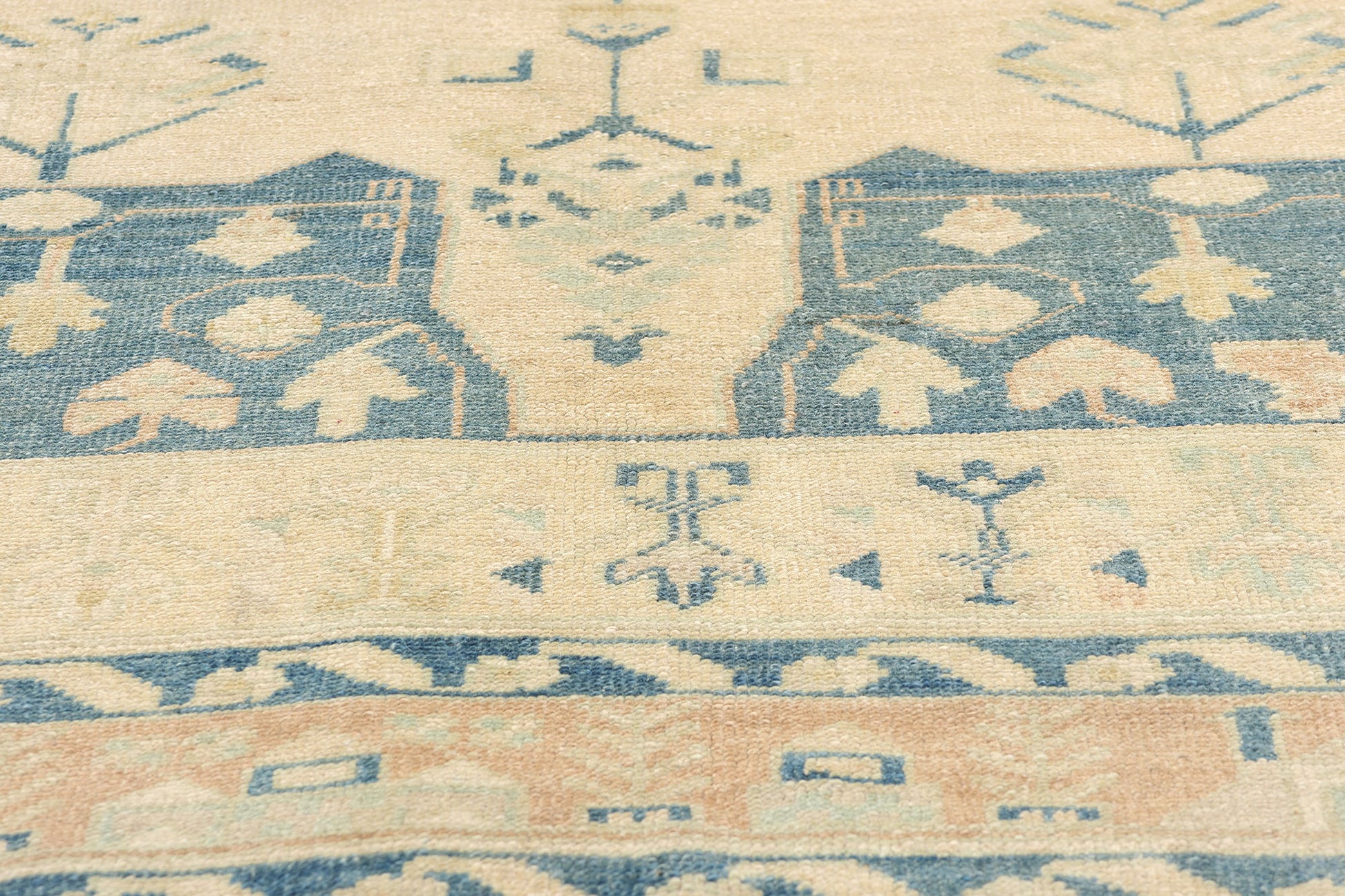 4 x 7 Vintage Muted Turkish Oushak Rug 52956