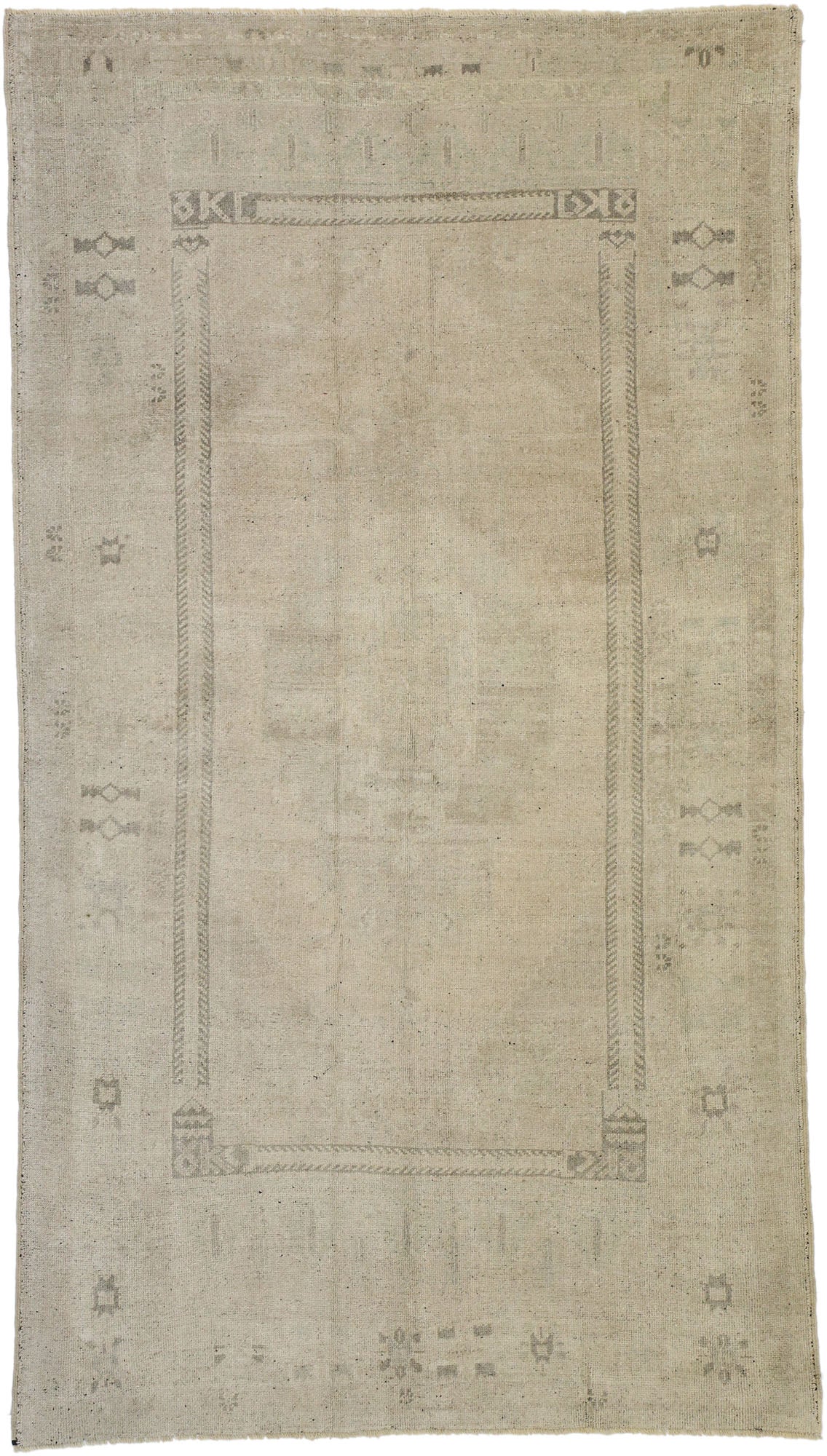 4 x 8 Vintage Turkish Oushak Rug 52461