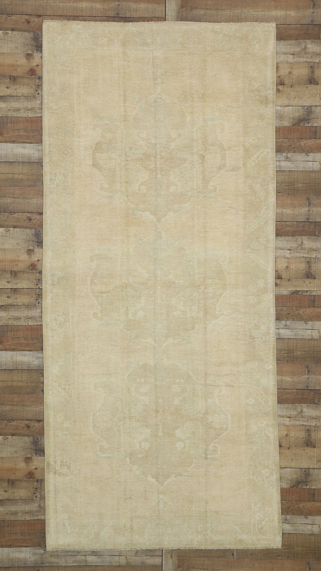 5 x 11 Vintage Turkish Oushak Rug 52503
