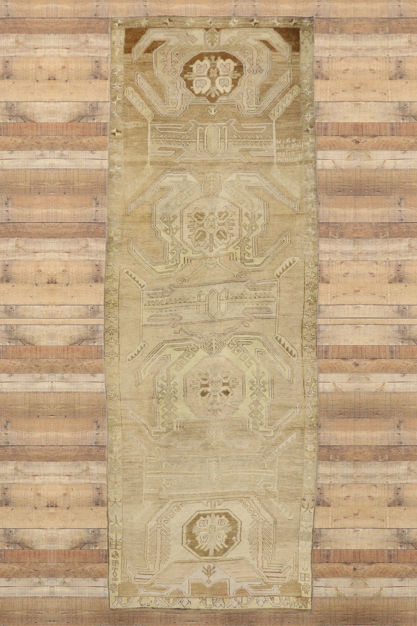 5 x 15 Vintage Turkish Oushak Rug 50582