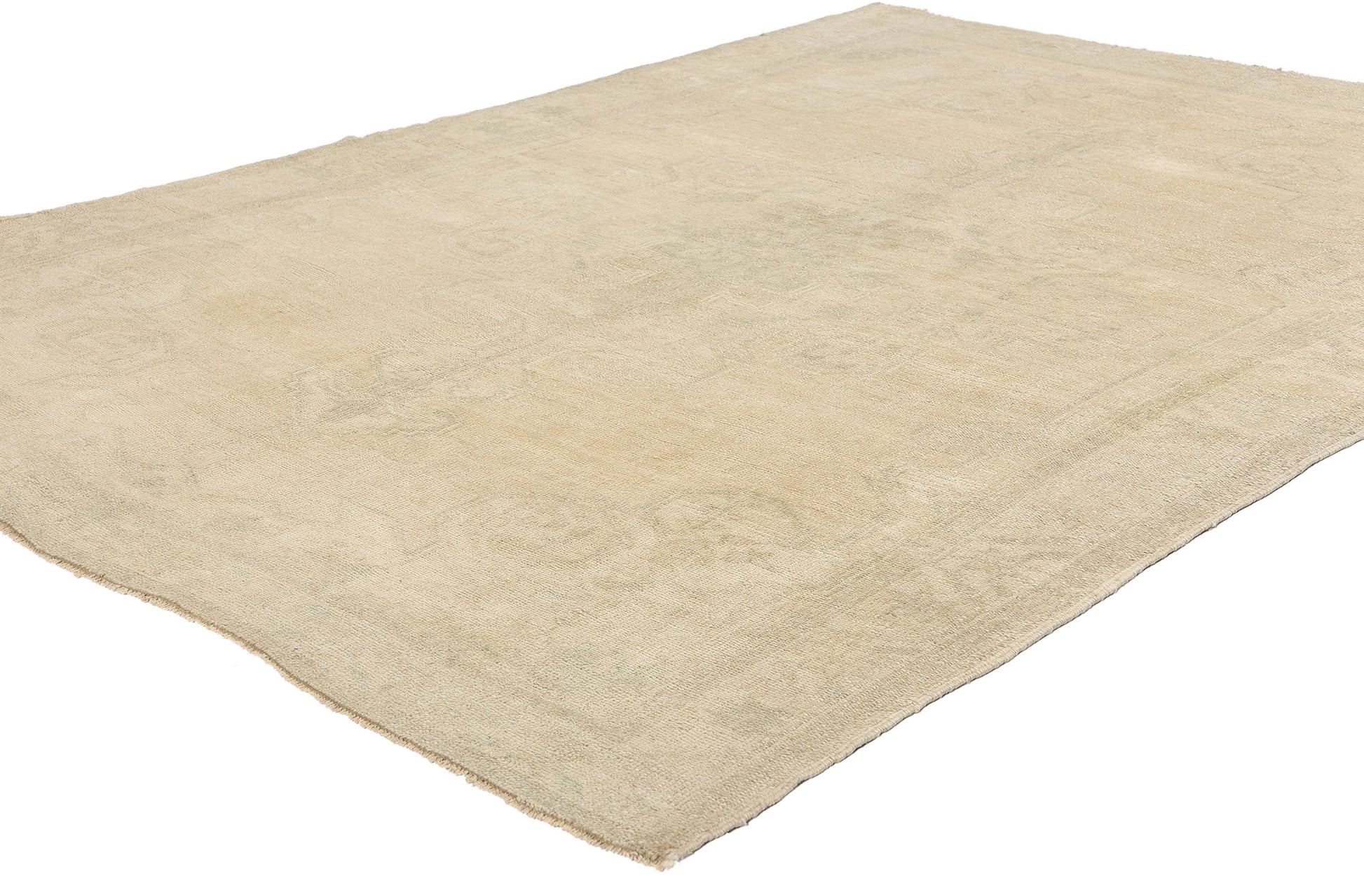 5 x 7 Vintage Muted Turkish Oushak Rug 53558