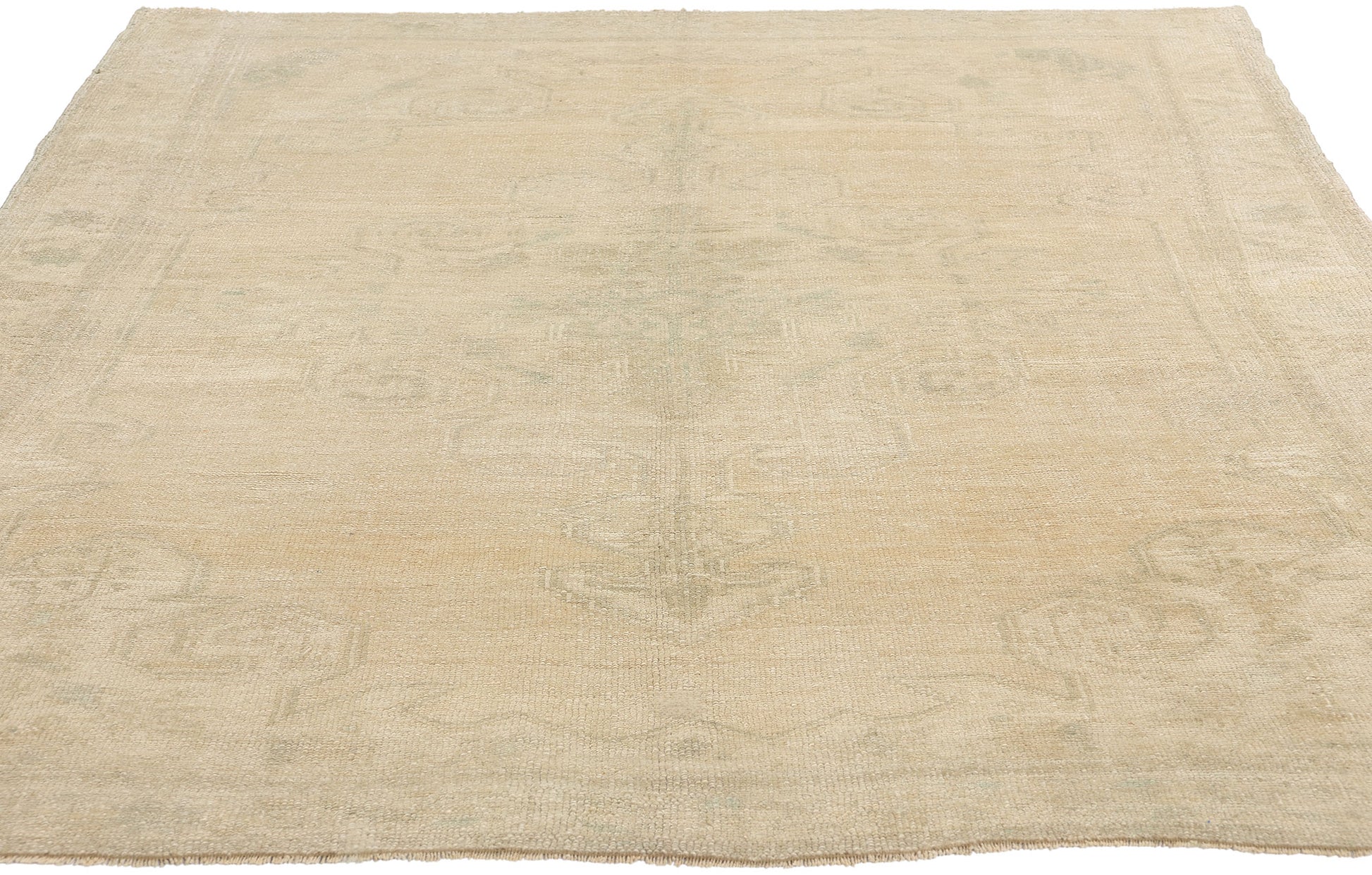 5 x 7 Vintage Muted Turkish Oushak Rug 53558