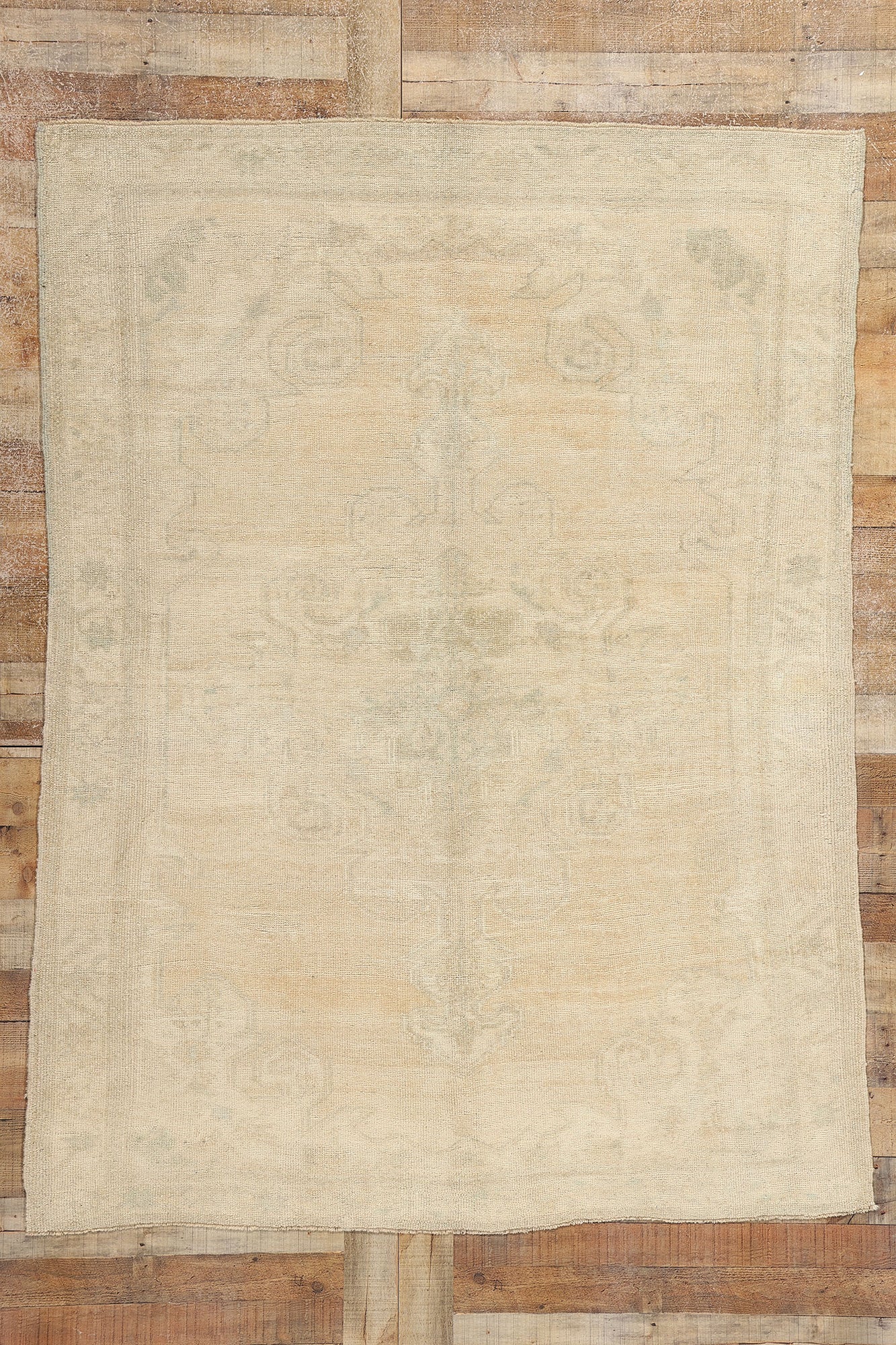 5 x 7 Vintage Muted Turkish Oushak Rug 53558