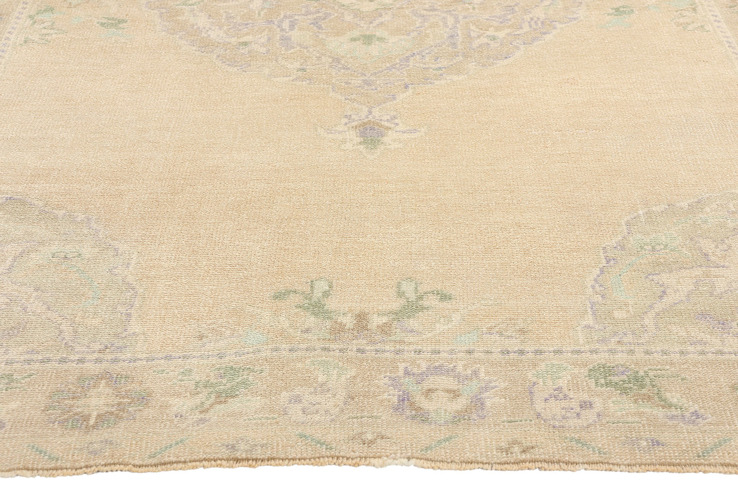 5 x 7 Vintage Muted Turkish Oushak Rug 52961