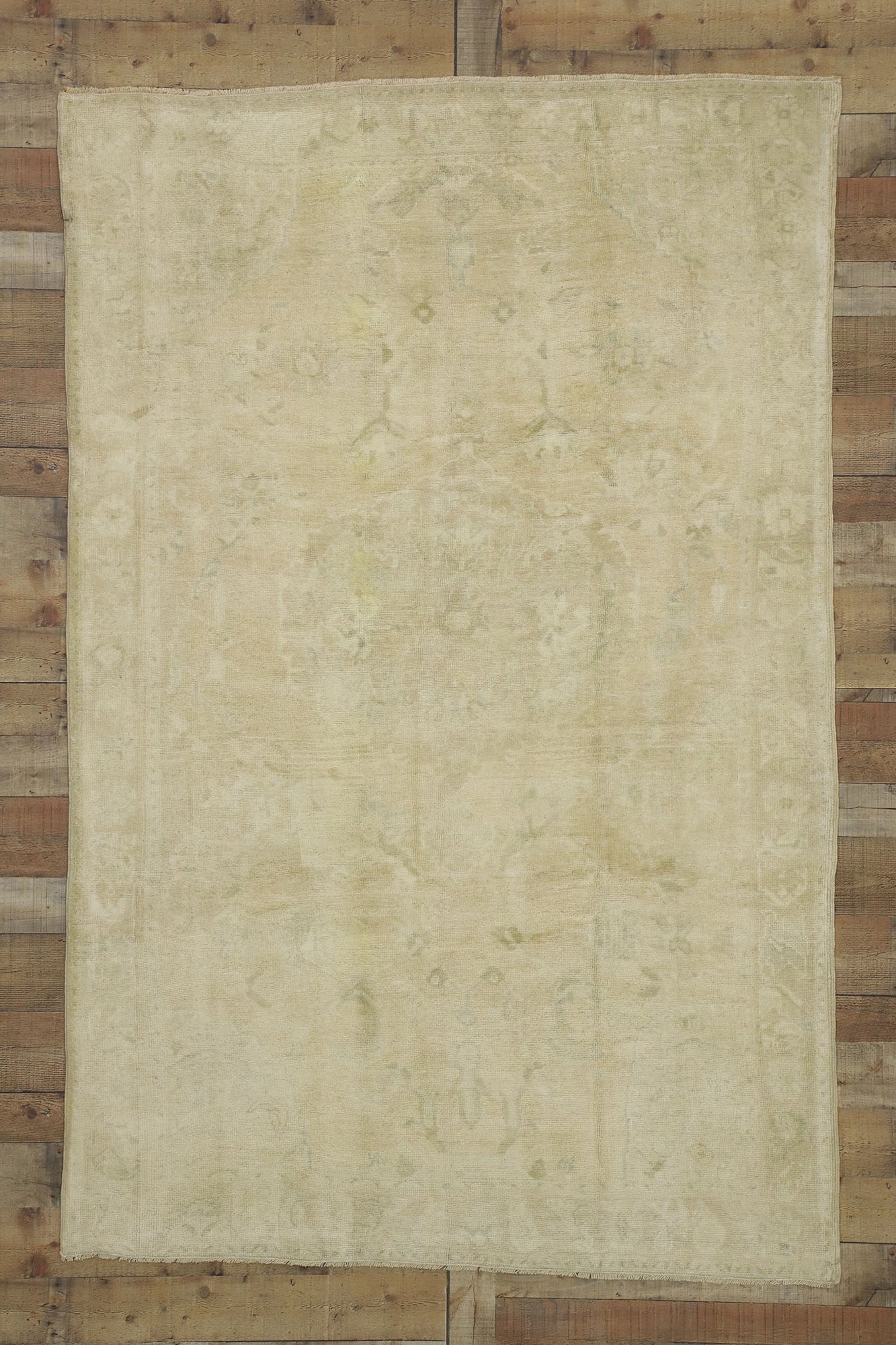 5 x 8 Vintage Turkish Oushak Rug 52500