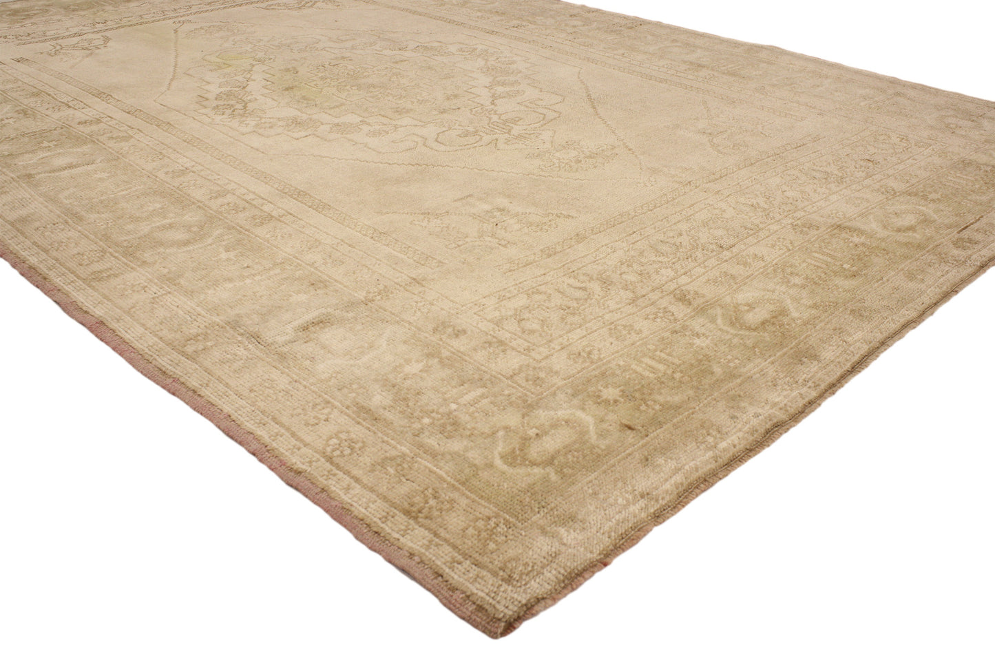 6 x 8 Vintage Turkish Oushak Rug 52182