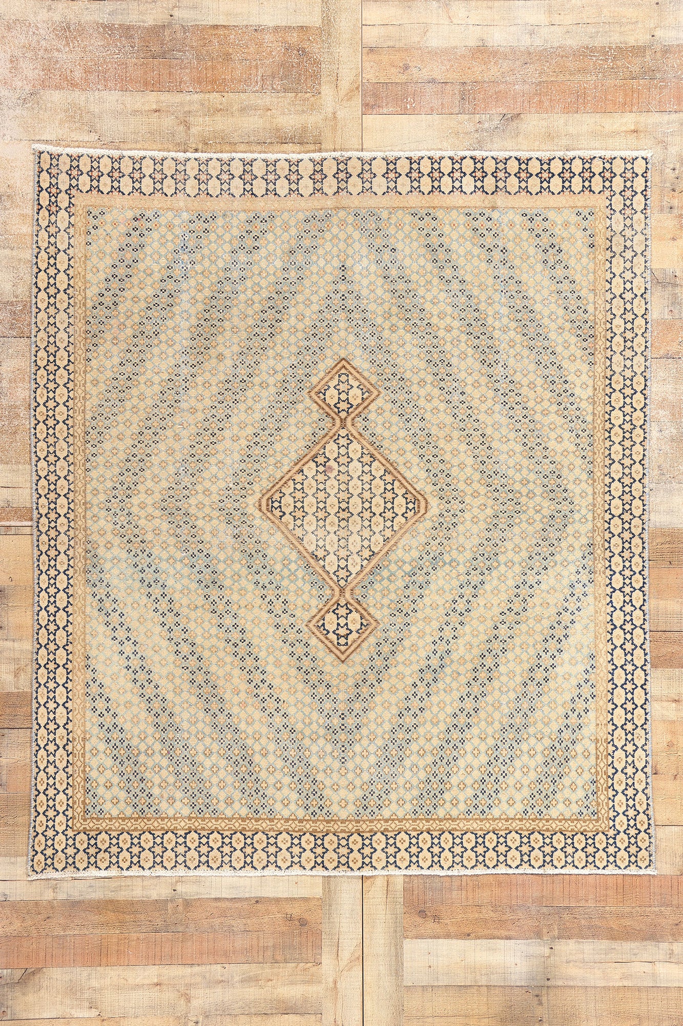 5 x 6 Vintage Persian Kerman Rug 53752