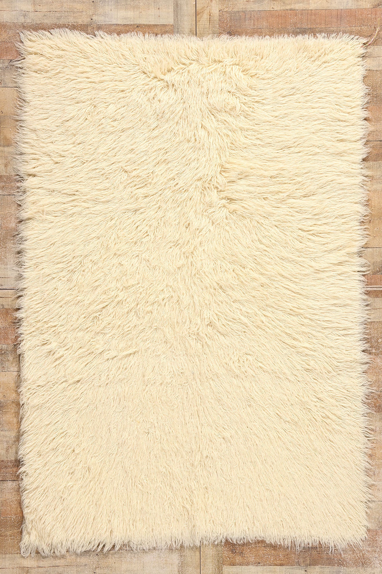 5 x 7 Vintage Greek Natural Flokati Rug 53945