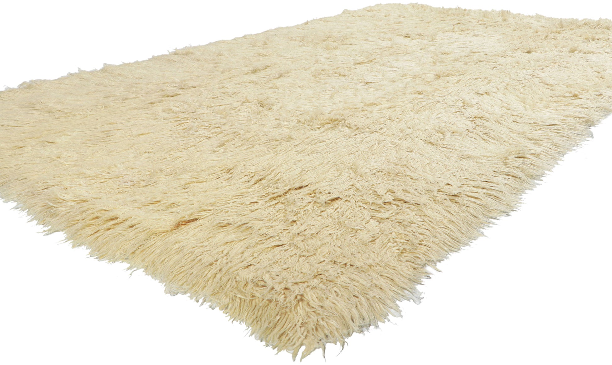 6 x 10 Vintage Greek Natural Flokati Rug 78059