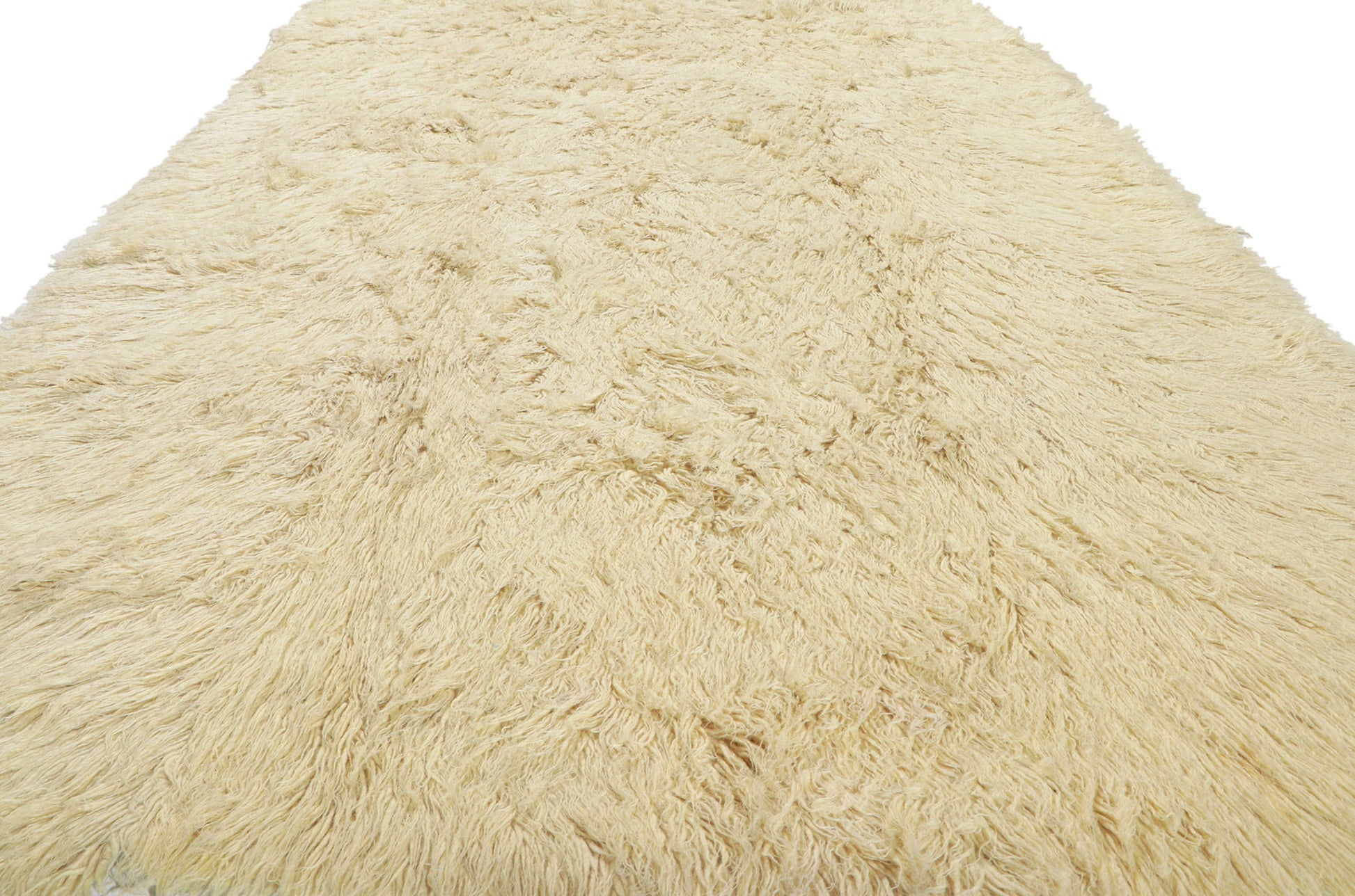 6 x 10 Vintage Greek Natural Flokati Rug 78059