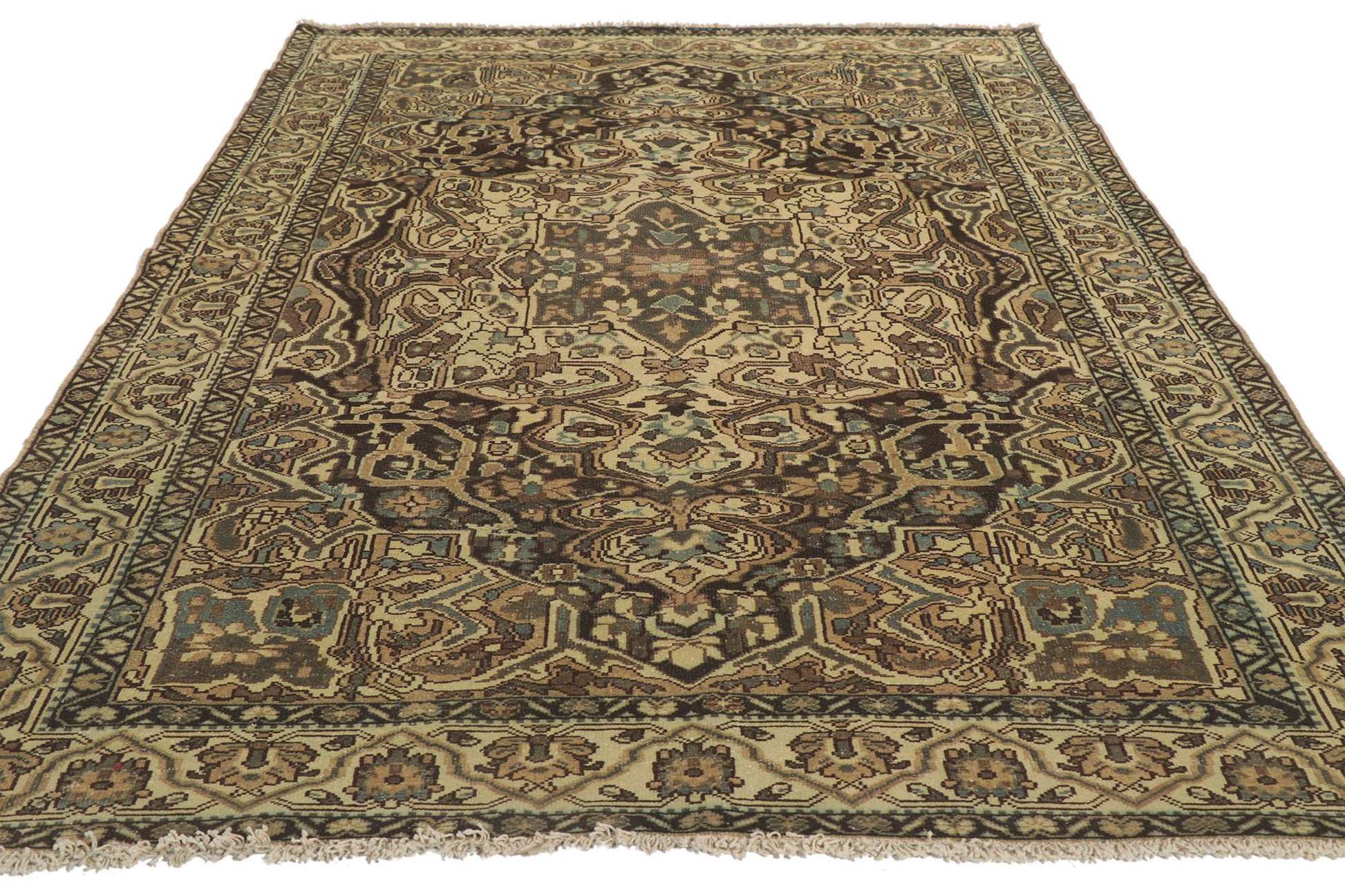 5 x 9 Antique Persian Bakhtiari Rug 53741