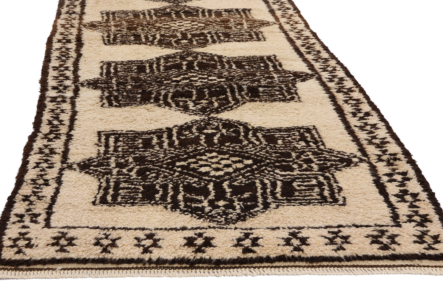 3 x 14 Vintage Neutral Kurdish Rug 53907