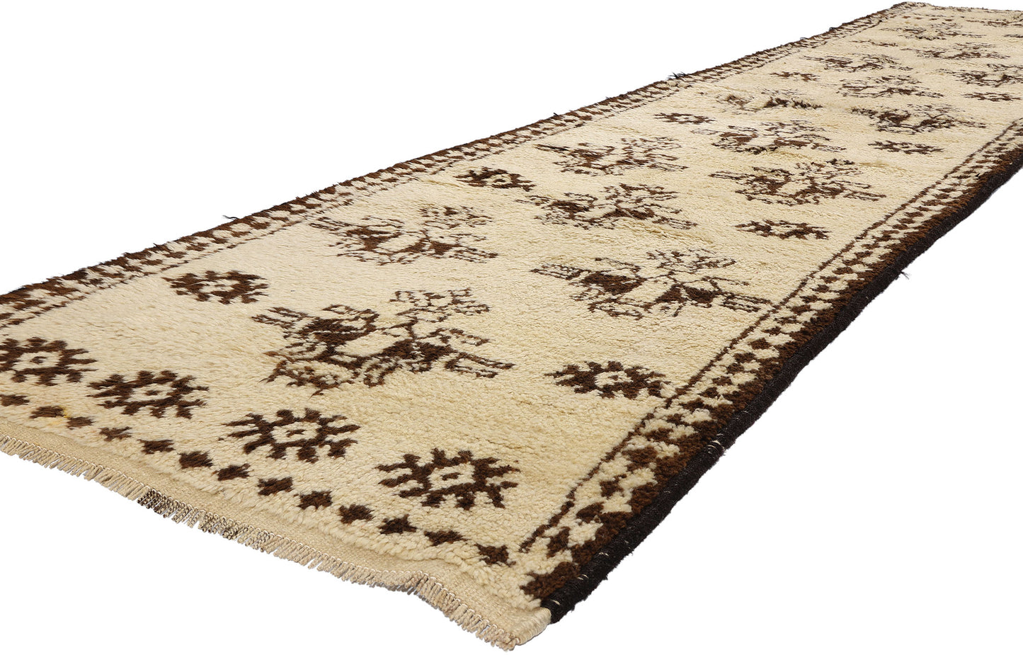3 x 15 Neutral Vintage Kurdish Rug 53885