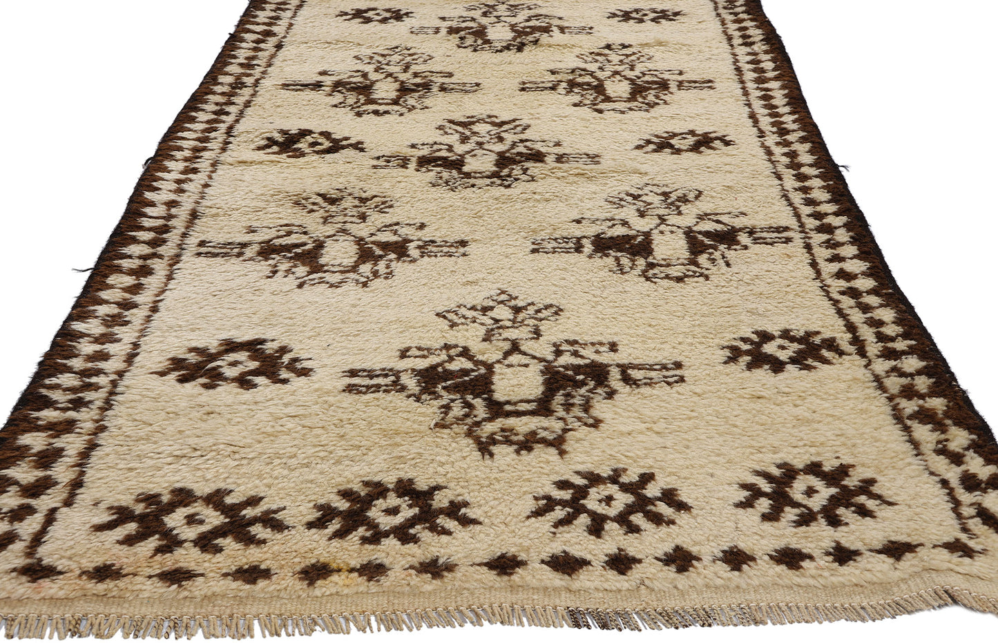 3 x 15 Neutral Vintage Kurdish Rug 53885