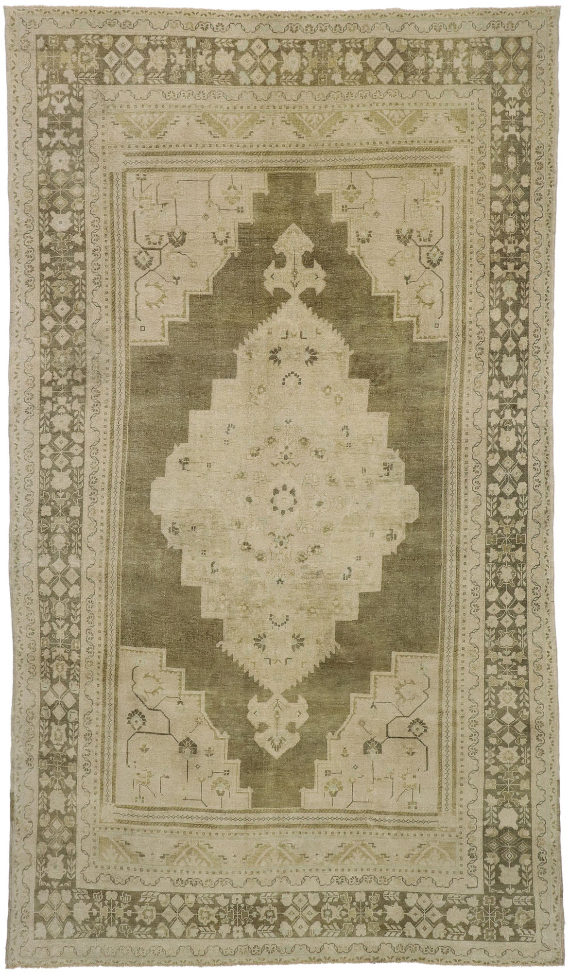 7 x 12 Vintage Turkish Oushak Rug 52488