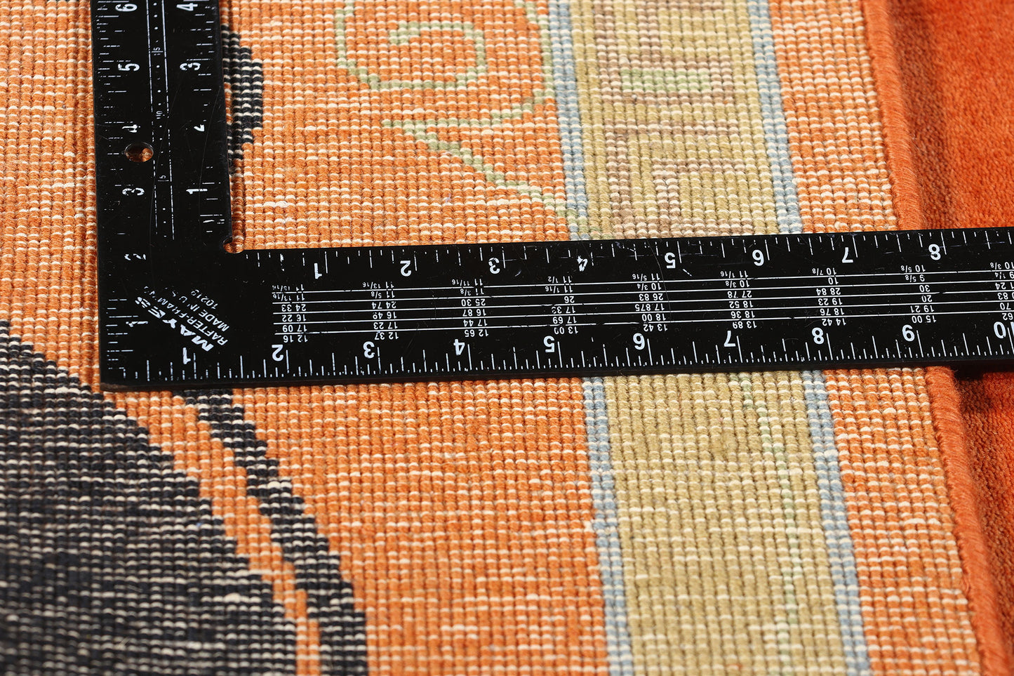 6 x 9 Modern Orange Chinese Art Deco Rug 31322