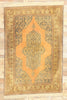 4 x 6 Antique Orange Persian Tabriz Rug 21678