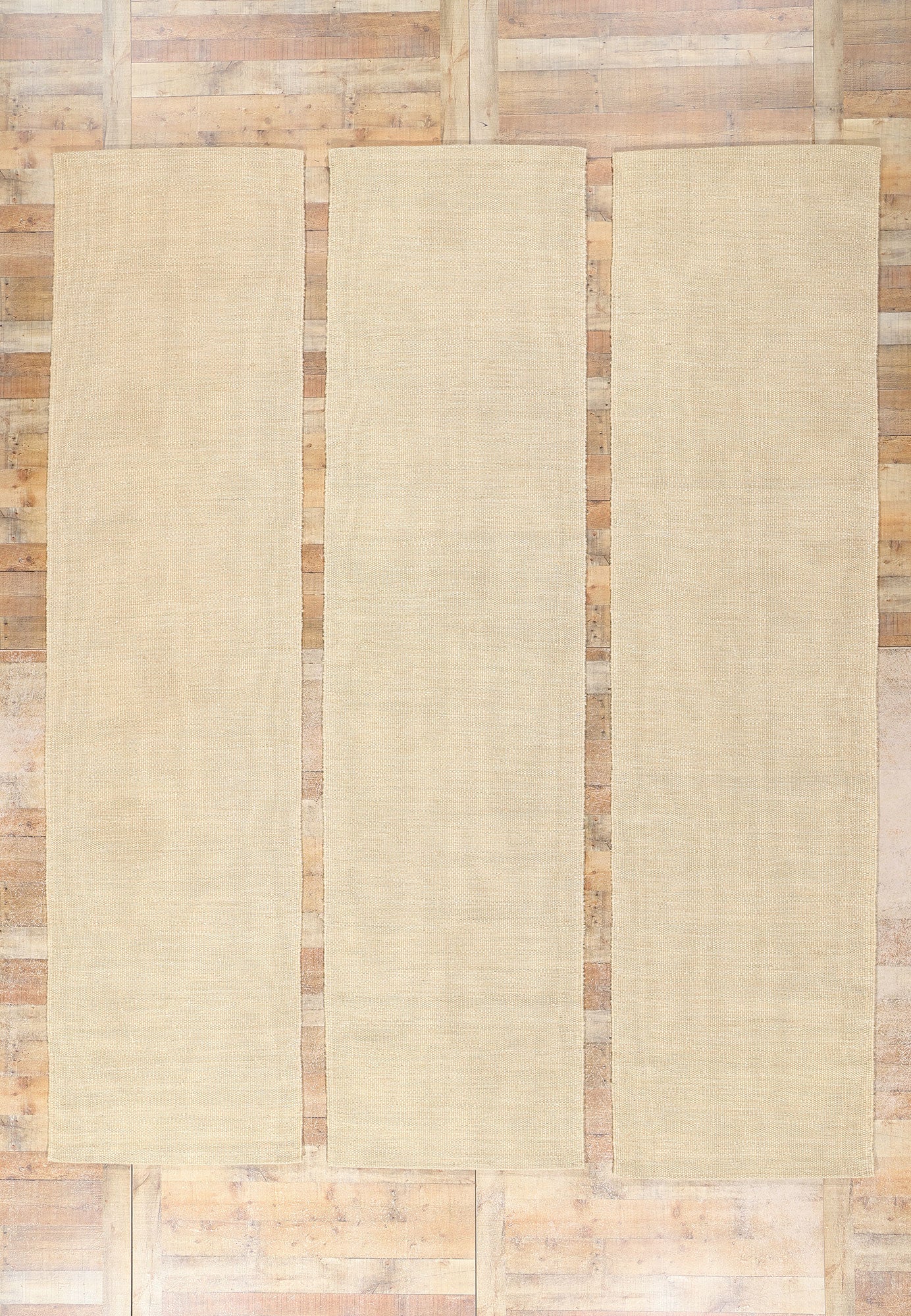 3 x 12 Organic Modern Japandi Kilim Rug 31131���