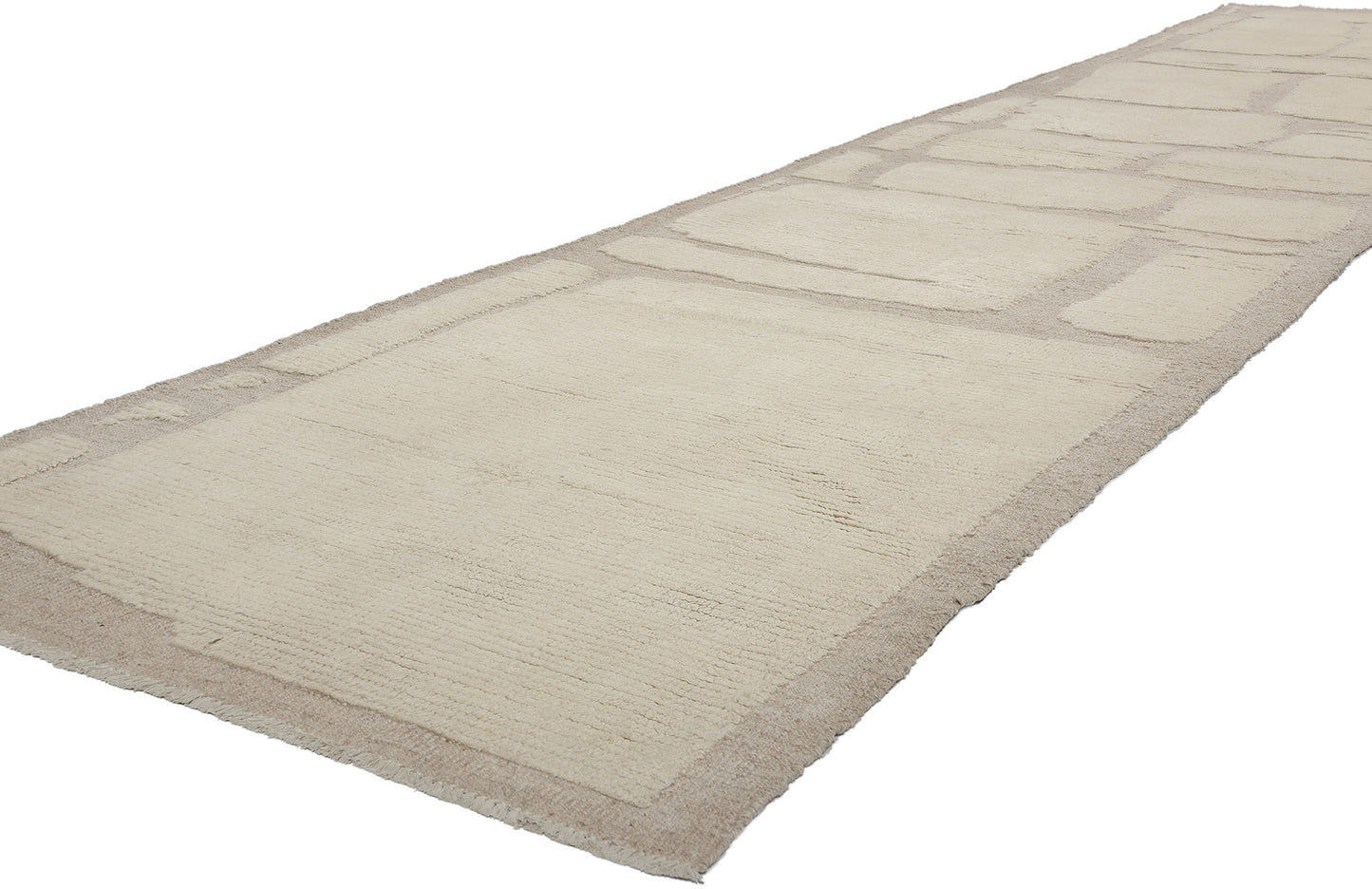 3 x 14 Organic Modern Moroccan High-Low Rug 81105
