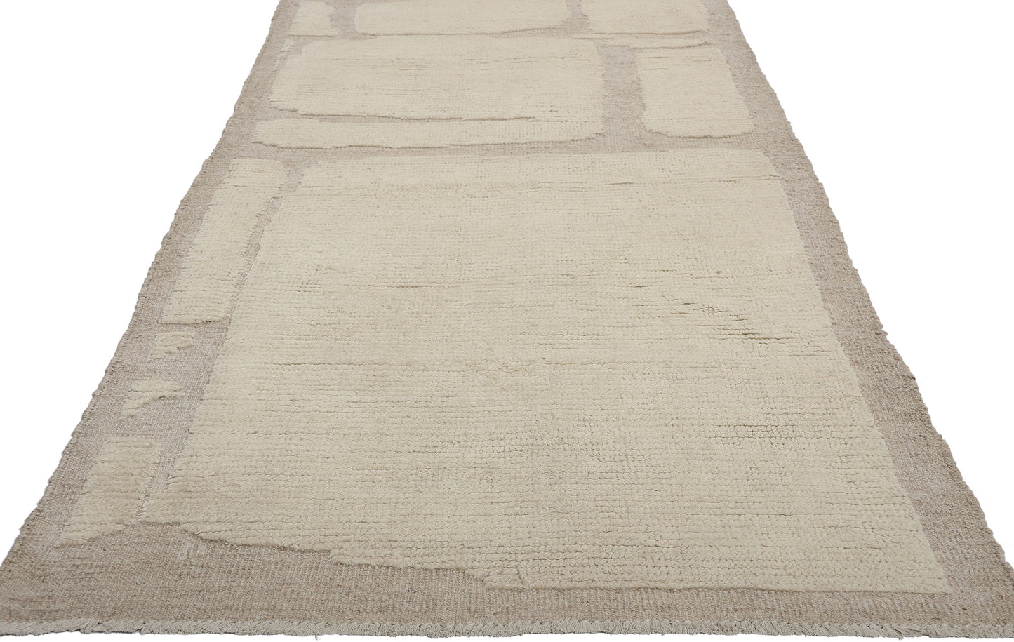 3 x 14 Organic Modern Moroccan High-Low Rug 81105