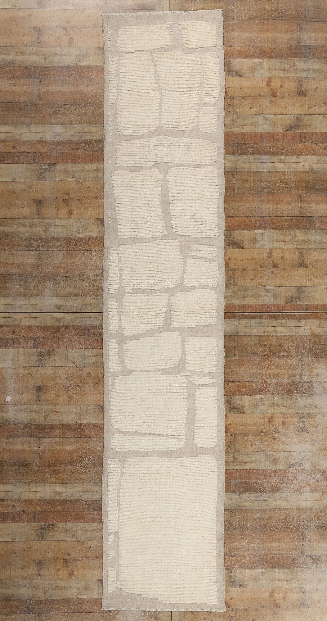 3 x 14 Organic Modern Moroccan High-Low Rug 81105