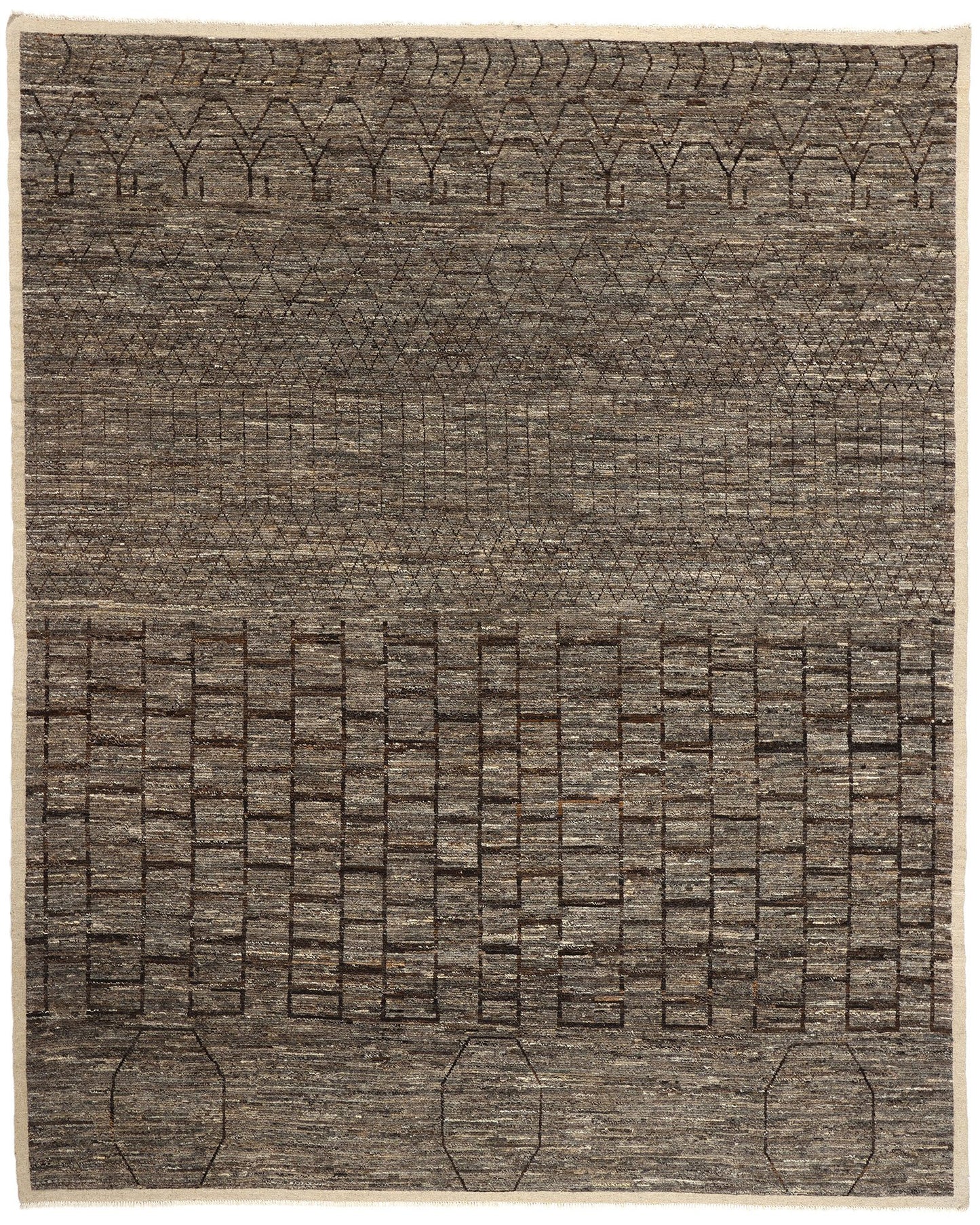 12 x 15 Organic Modern Brutalist Moroccan Rug 81116