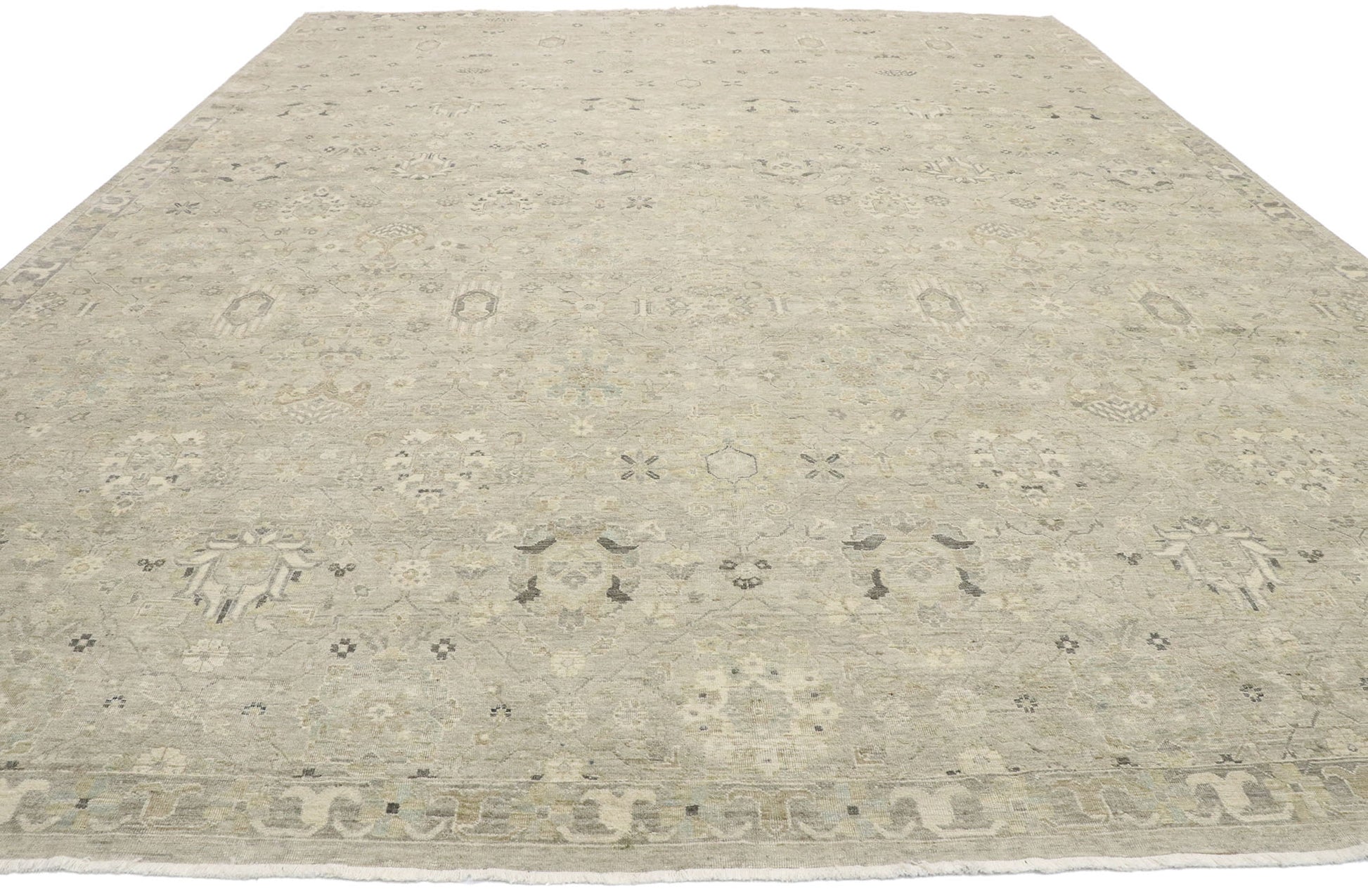 12 x 15 Contemporary Indian Oushak Rug 30618