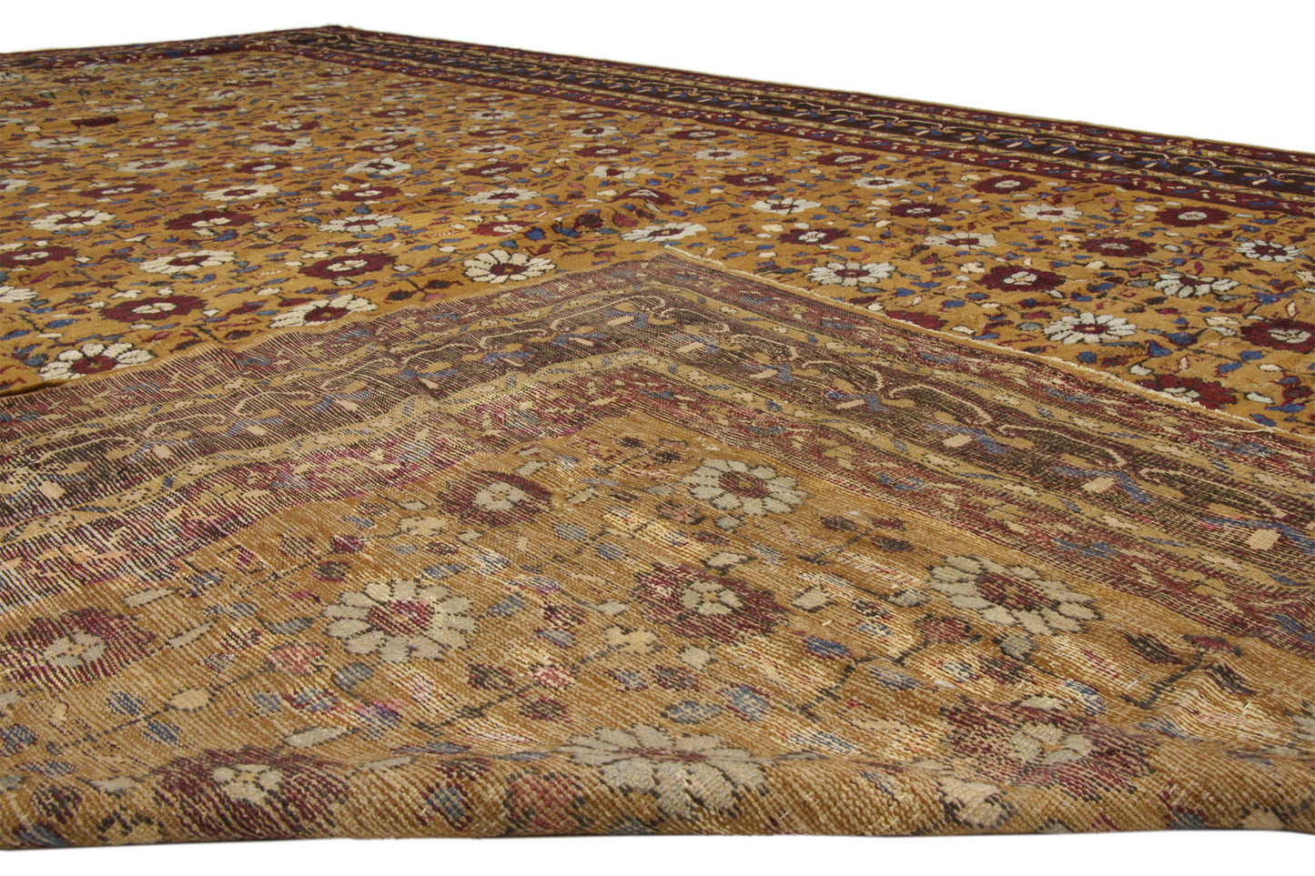 12 x 17 Antique Indian Agra Rug 76592