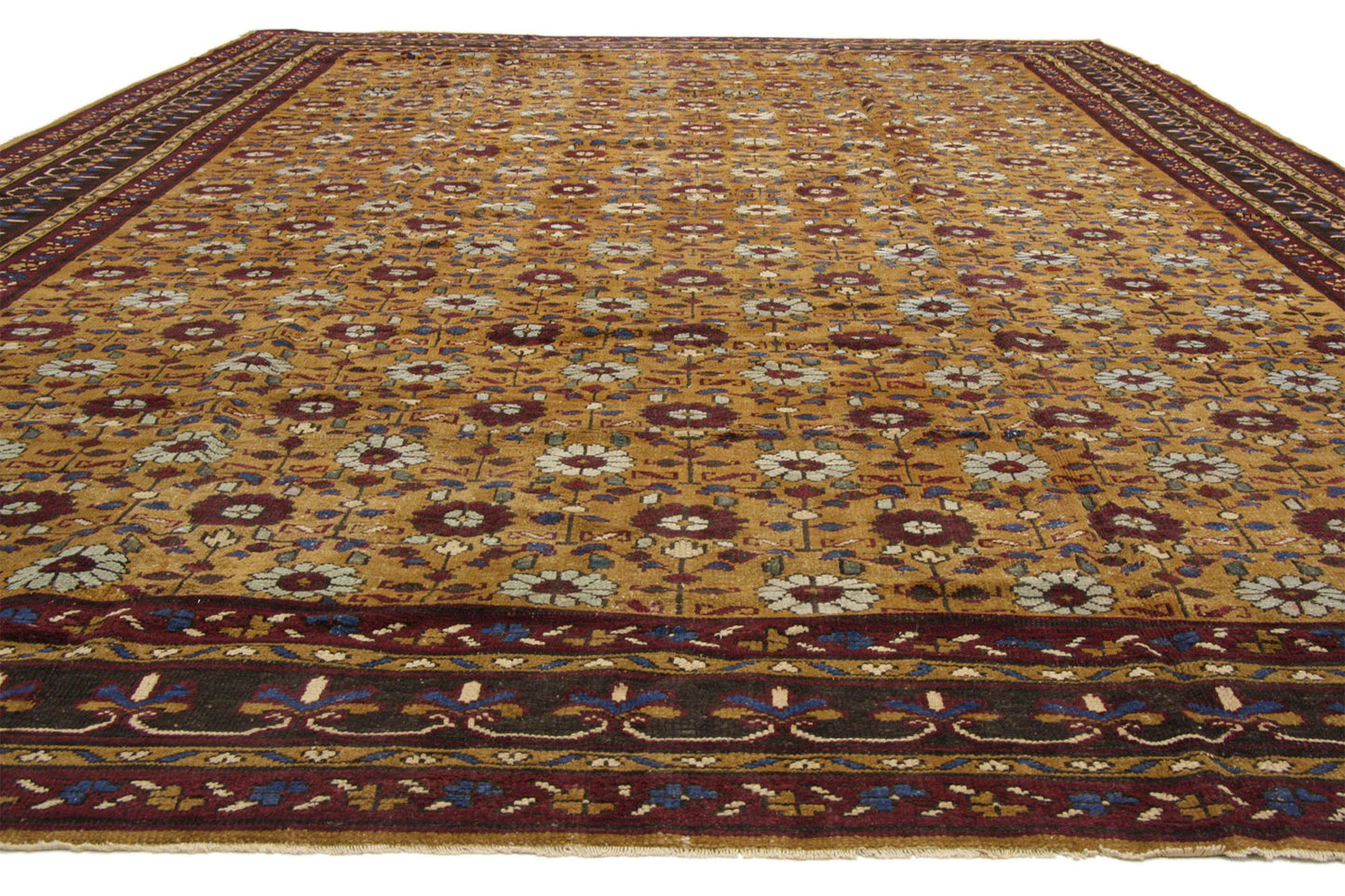 12 x 17 Antique Indian Agra Rug 76592