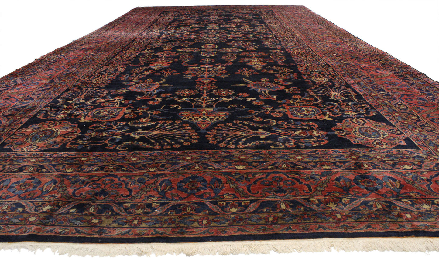 12 x 25 Antique Persian Sarouk Rug 76984