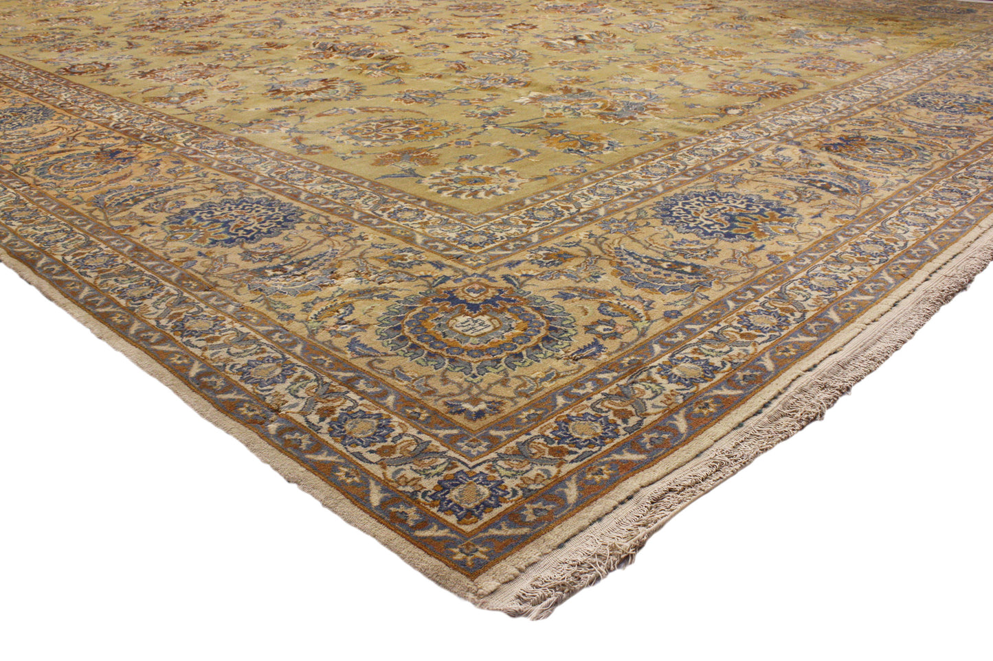 14 x 22 Antique Persian Kashan Rug 71883