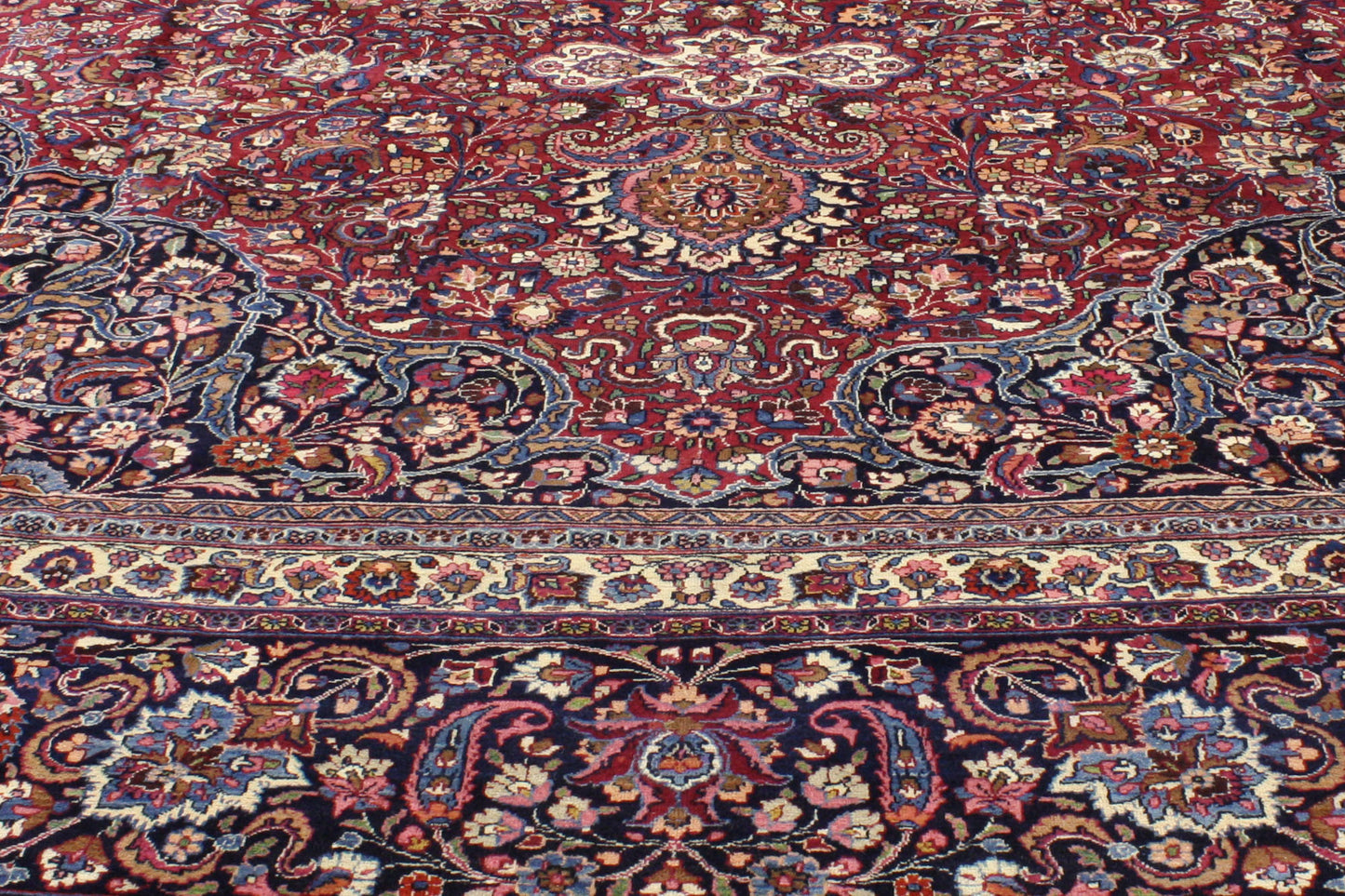 16 x 19 Antique Persian Mashhad Rug 74986