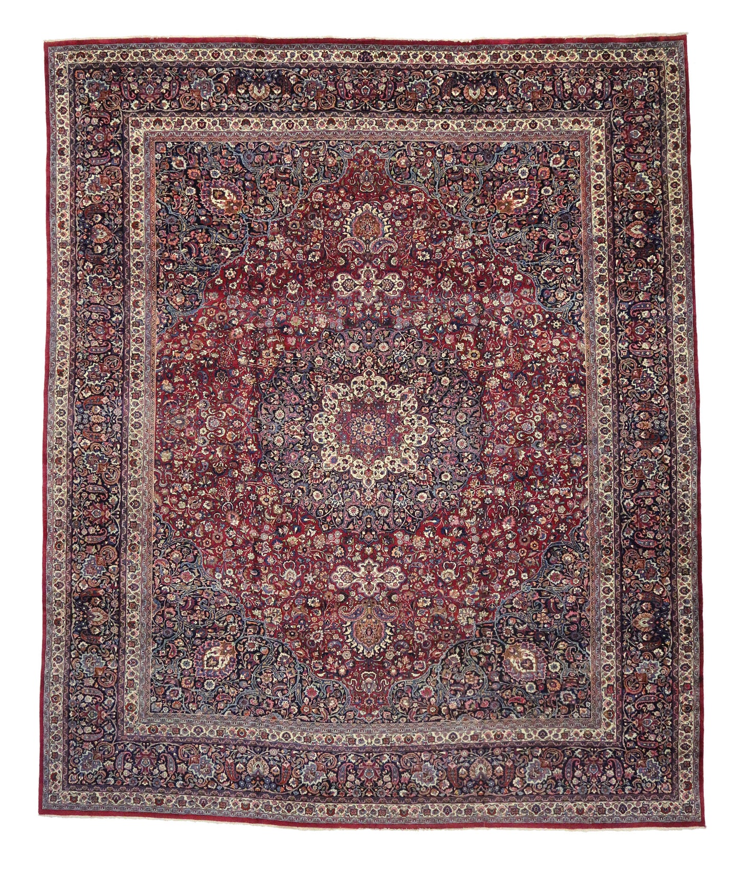 16 x 19 Antique Persian Mashhad Rug 74986