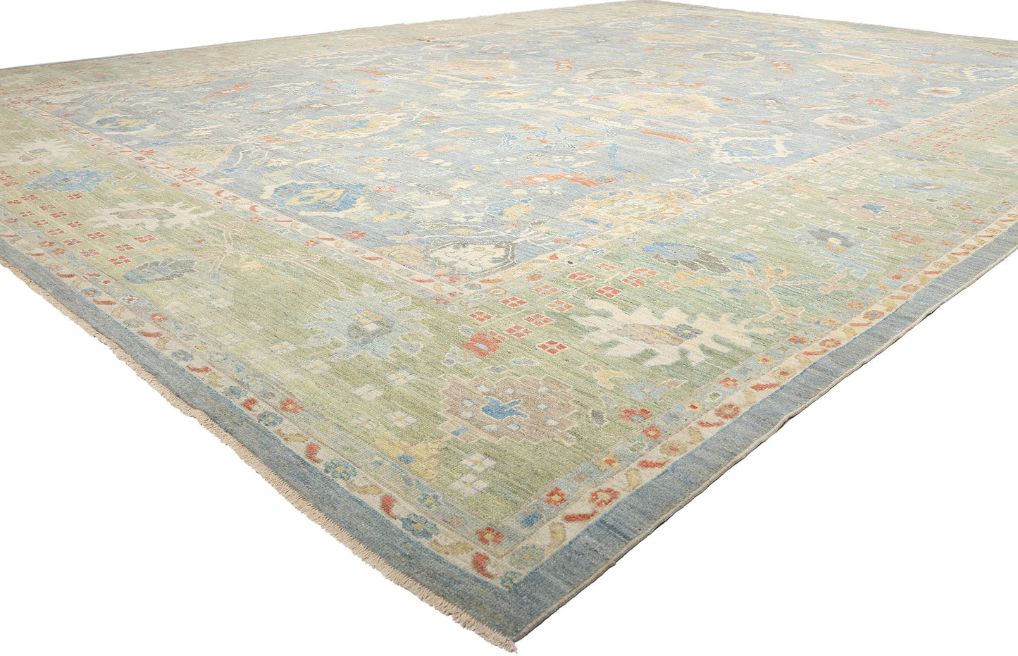 16 x 23 Modern Light Blue Persian Sultanabad Rug 61281