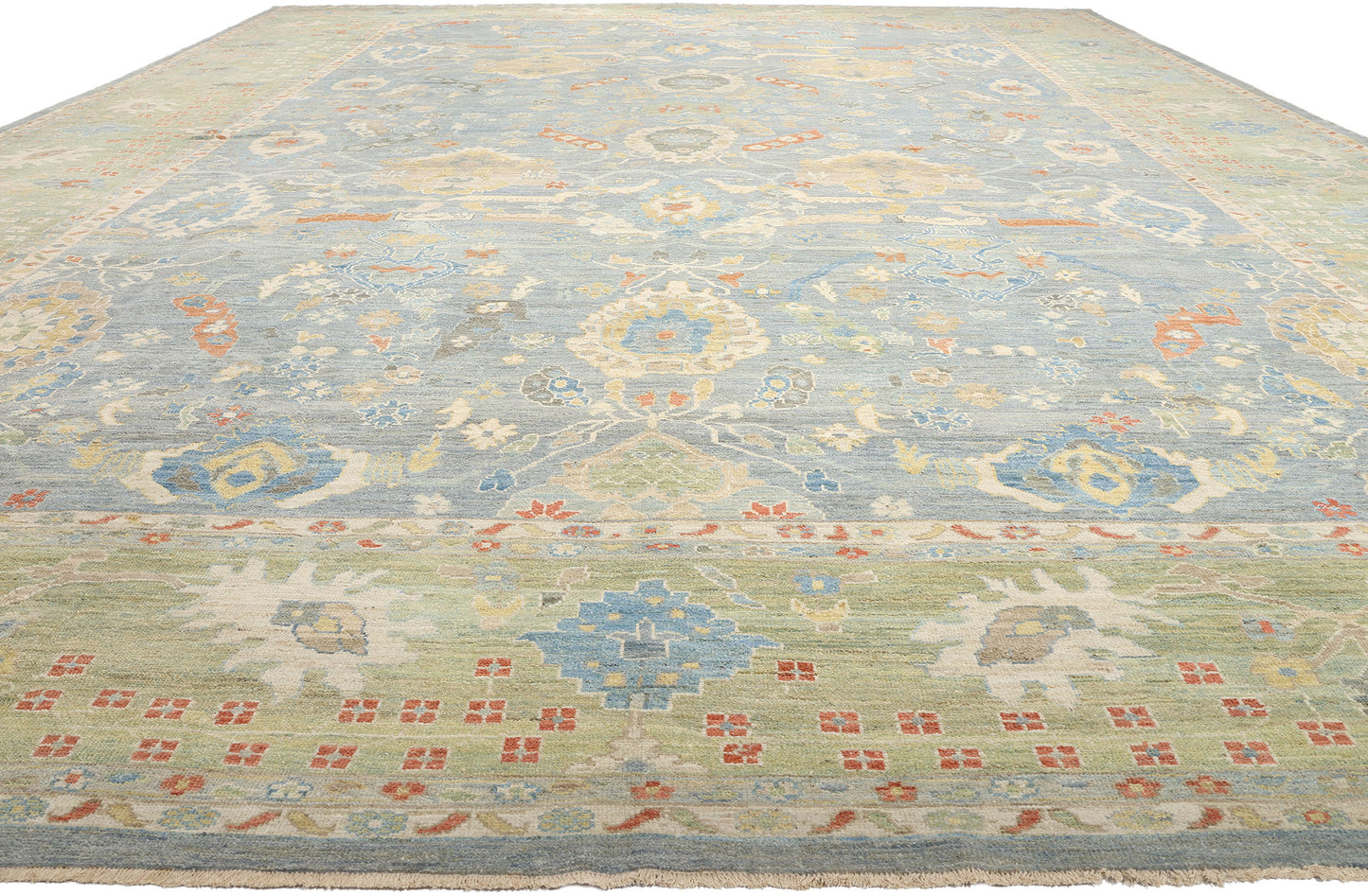 16 x 23 Modern Light Blue Persian Sultanabad Rug 61281