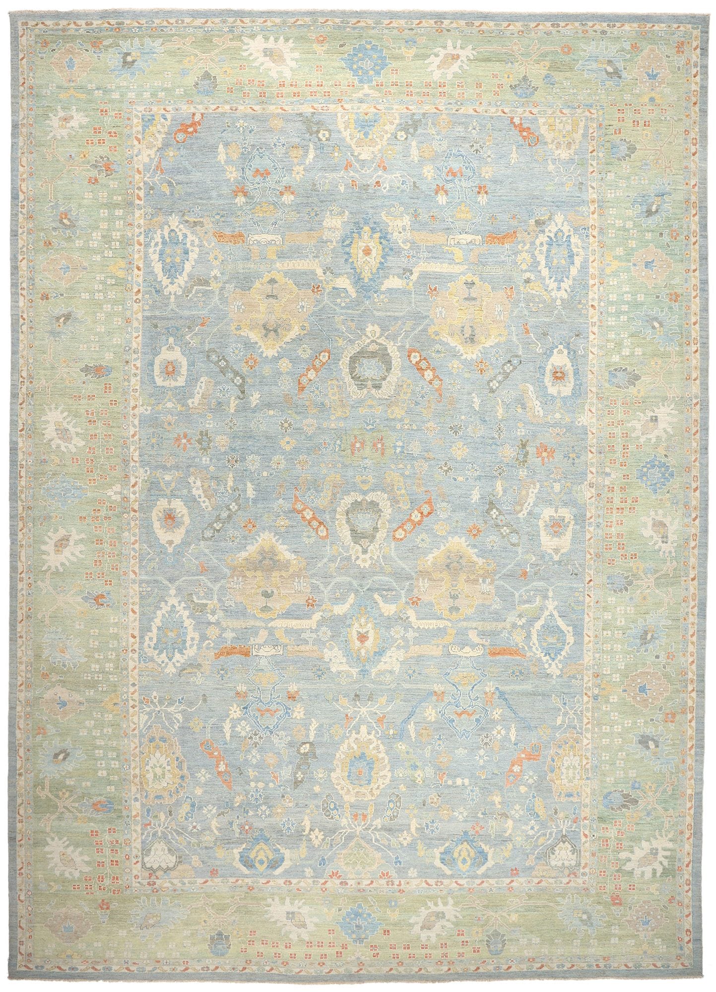 16 x 23 Modern Light Blue Persian Sultanabad Rug 61281