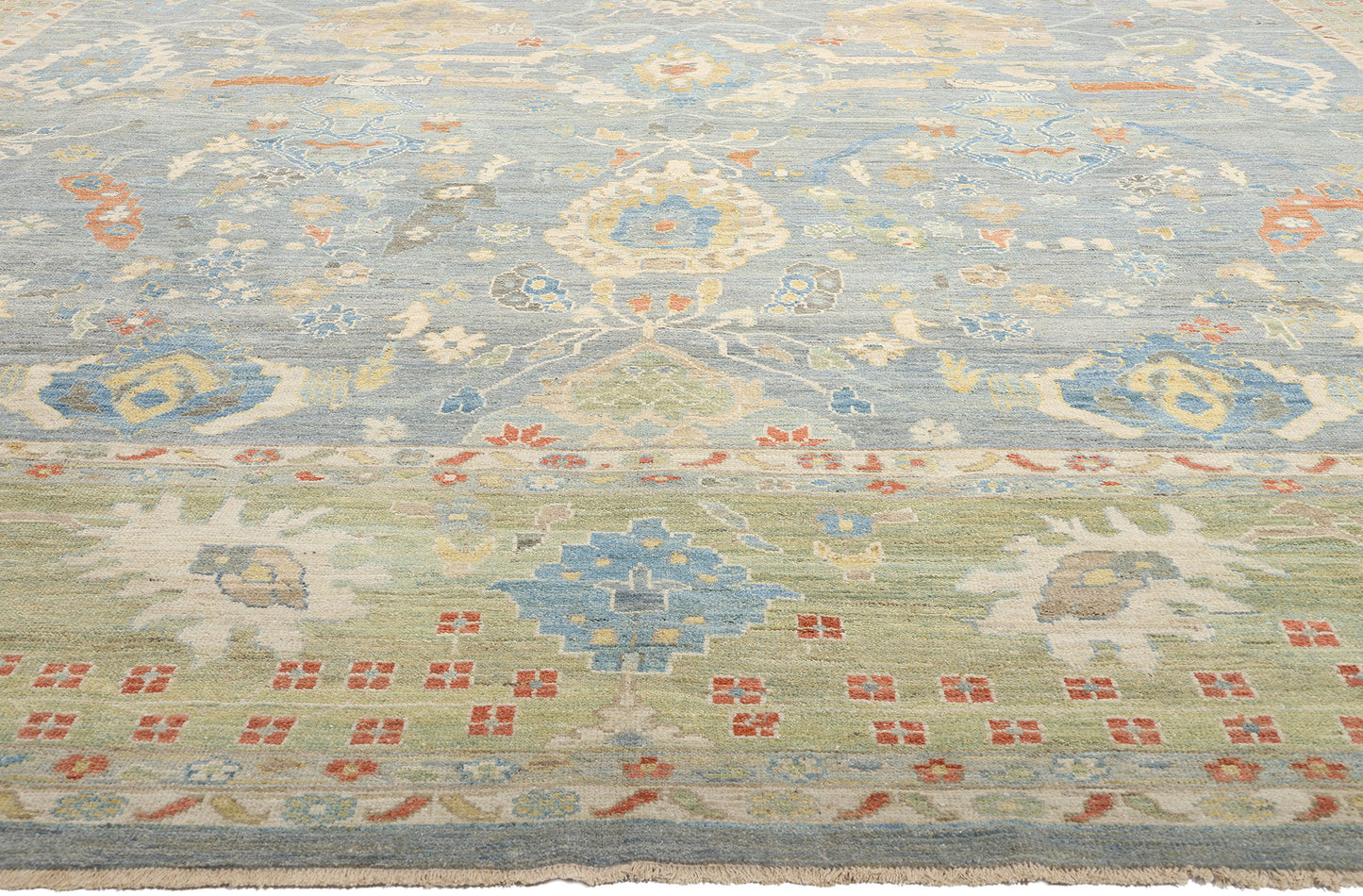 16 x 23 Modern Light Blue Persian Sultanabad Rug 61281