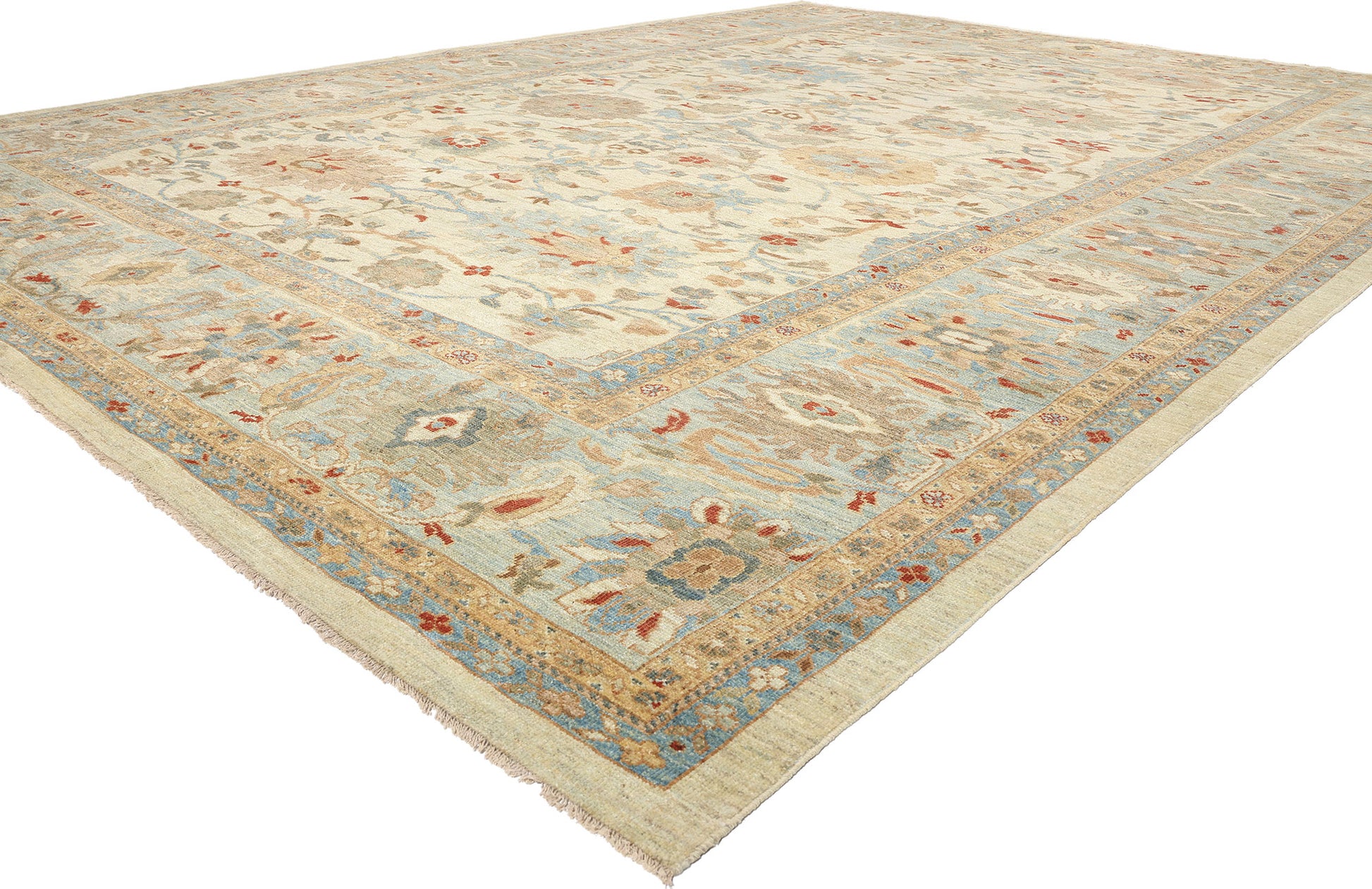 13 x 18 Modern Beige Persian Sultanabad Rug 61282