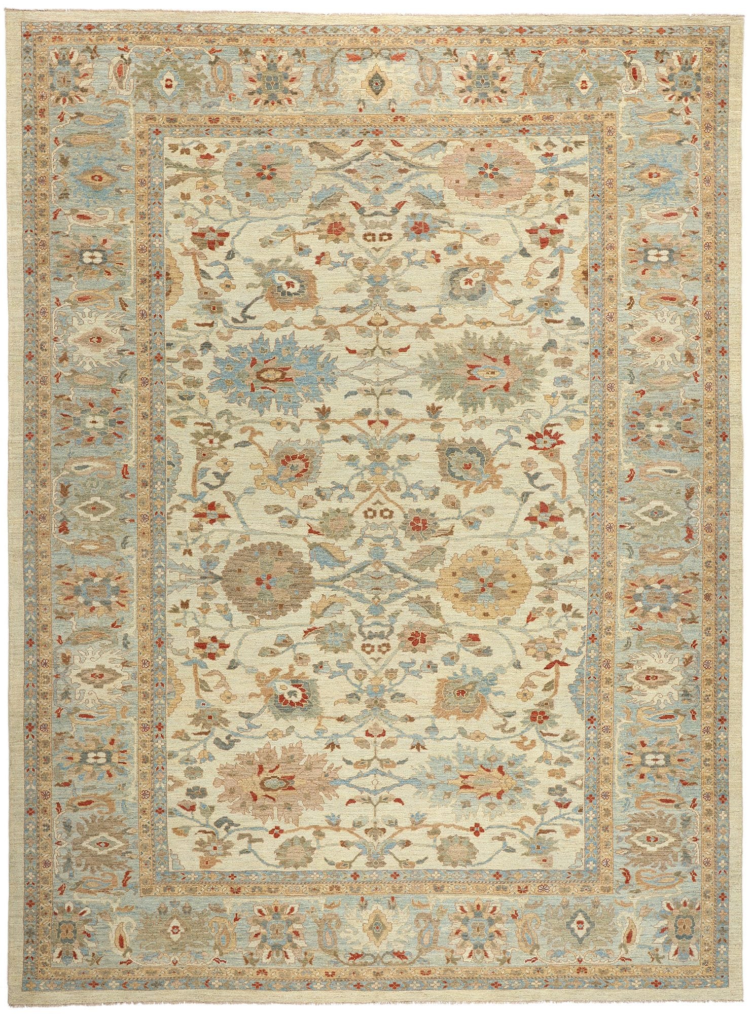 13 x 18 Modern Beige Persian Sultanabad Rug 61282