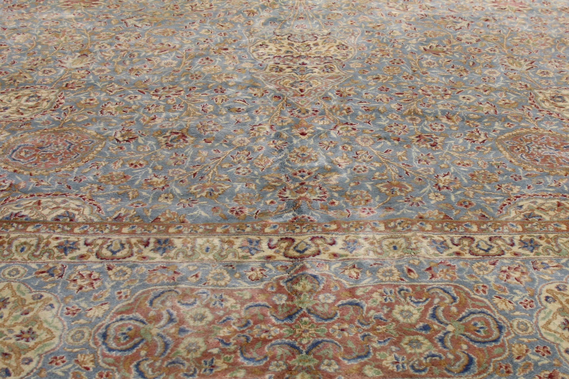 14 x 23 Vintage Persian Kerman Rug 76599