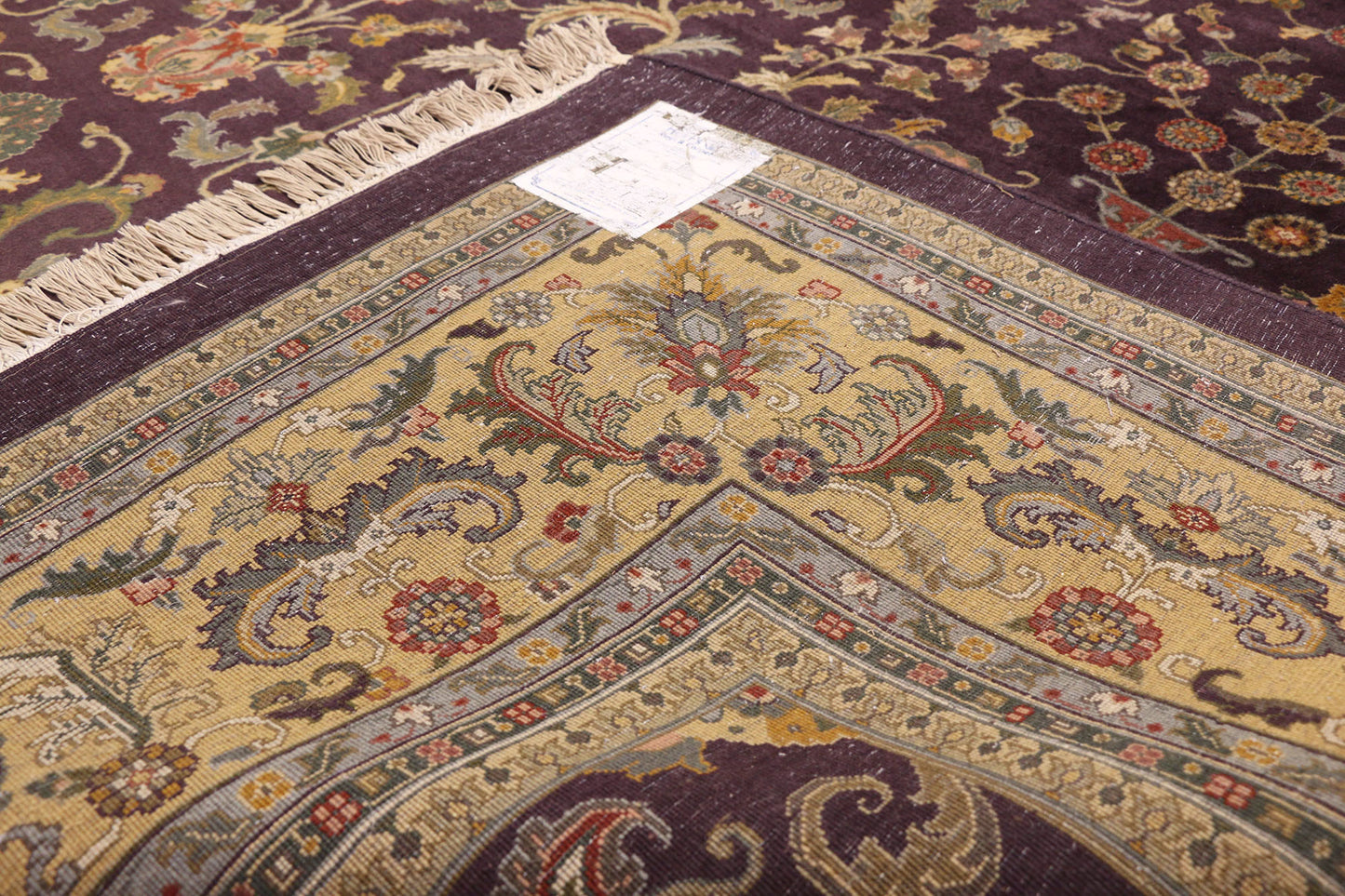 11 x 18 Vintage Aubergine Indian Rug 77316
