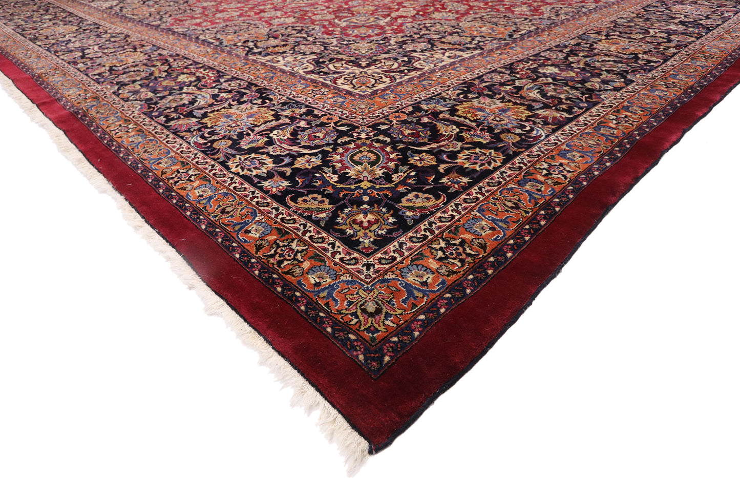 17 x 22 Vintage Persian Mashhad Rug 77405