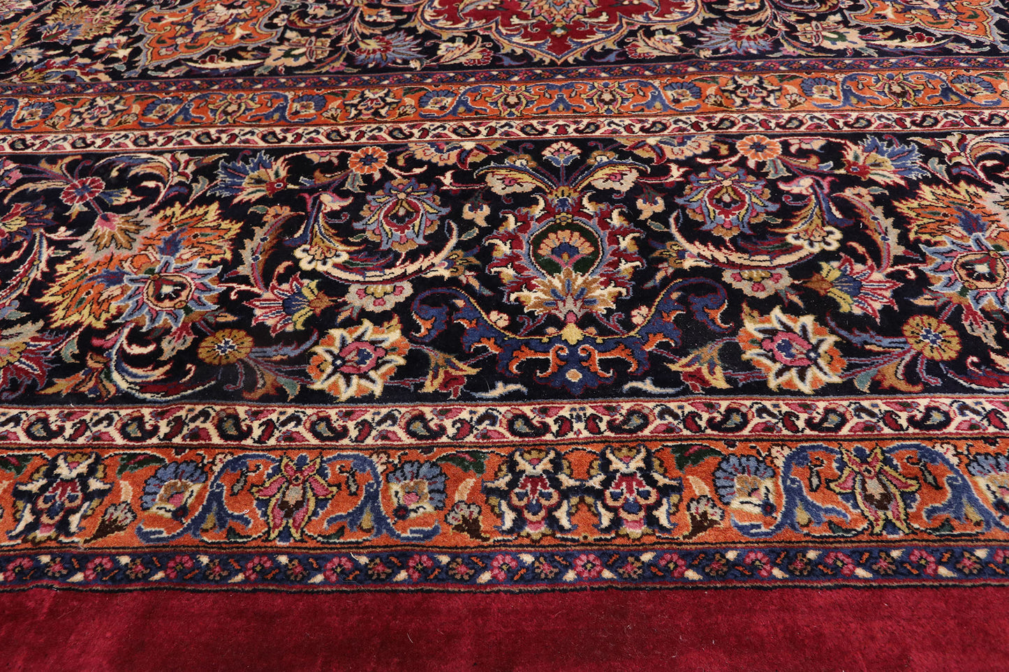17 x 22 Vintage Persian Mashhad Rug 77405