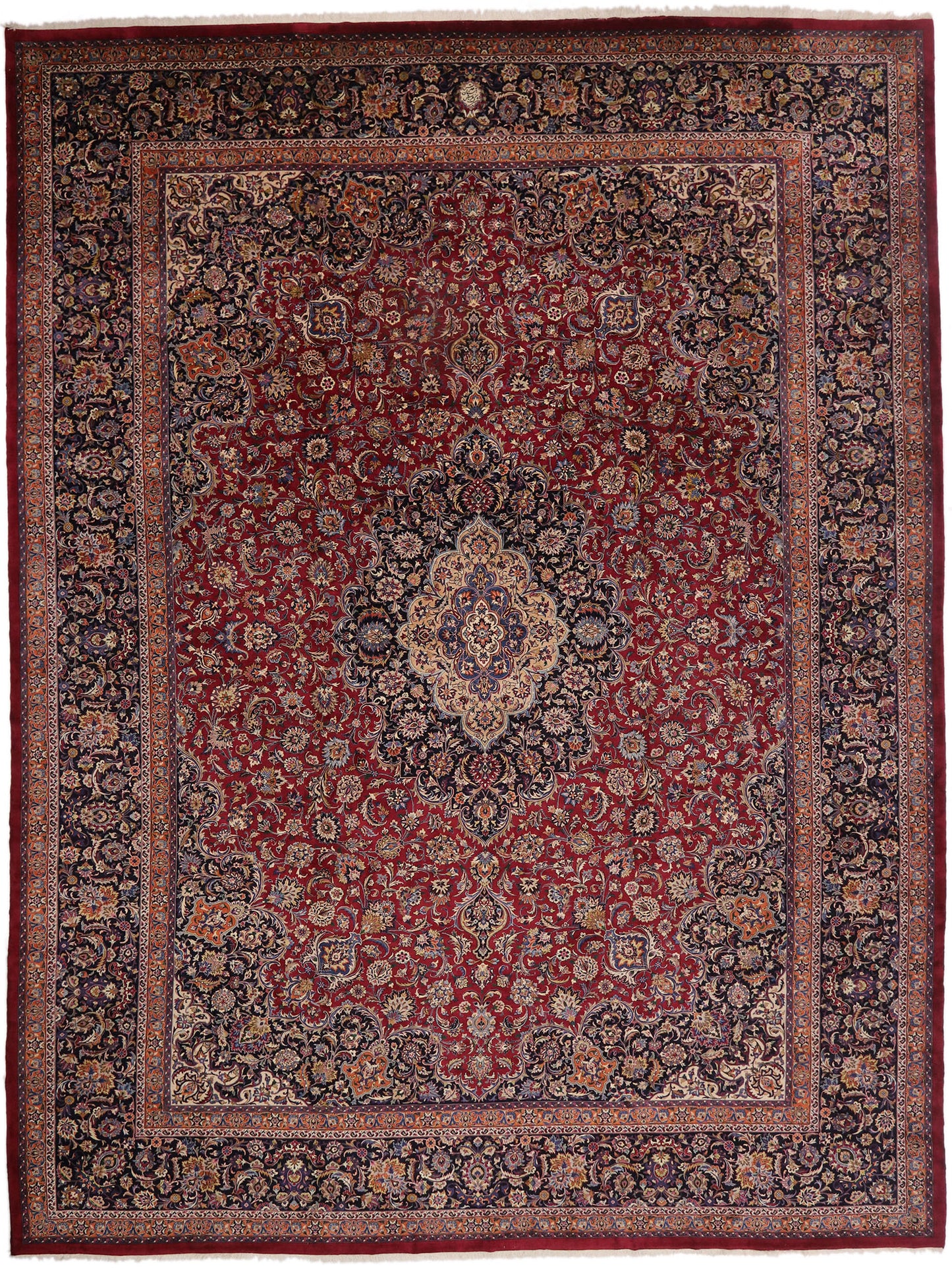 17 x 22 Vintage Persian Mashhad Rug 77405
