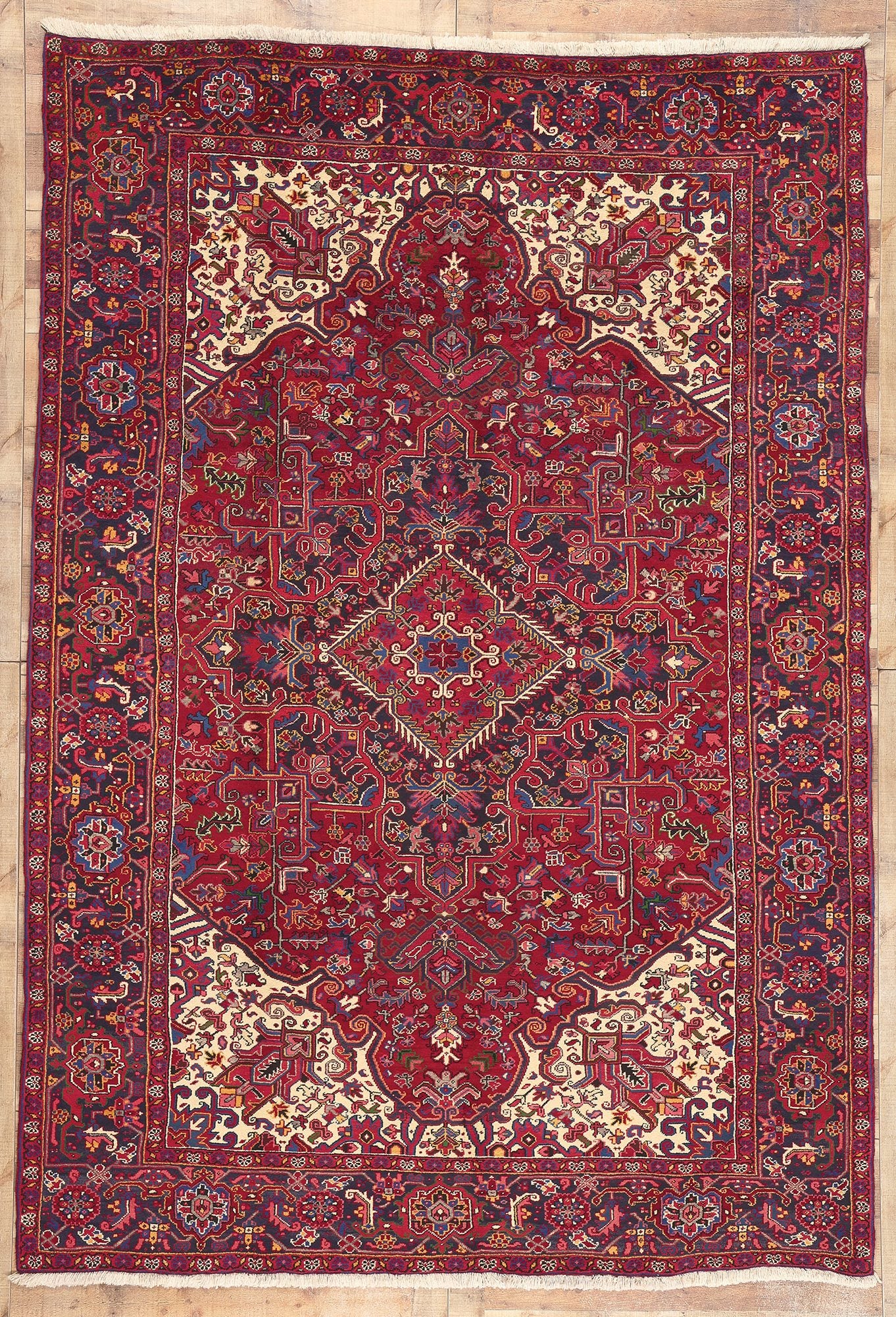 8 x 11 Vintage Persian Heriz Rug 76163