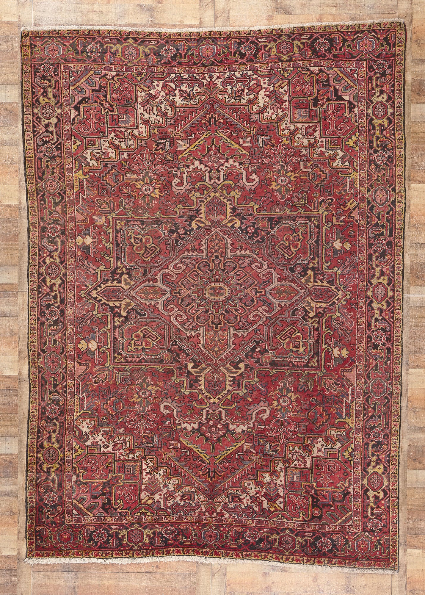 8 x 12 Vintage Persian Heriz Rug 76588