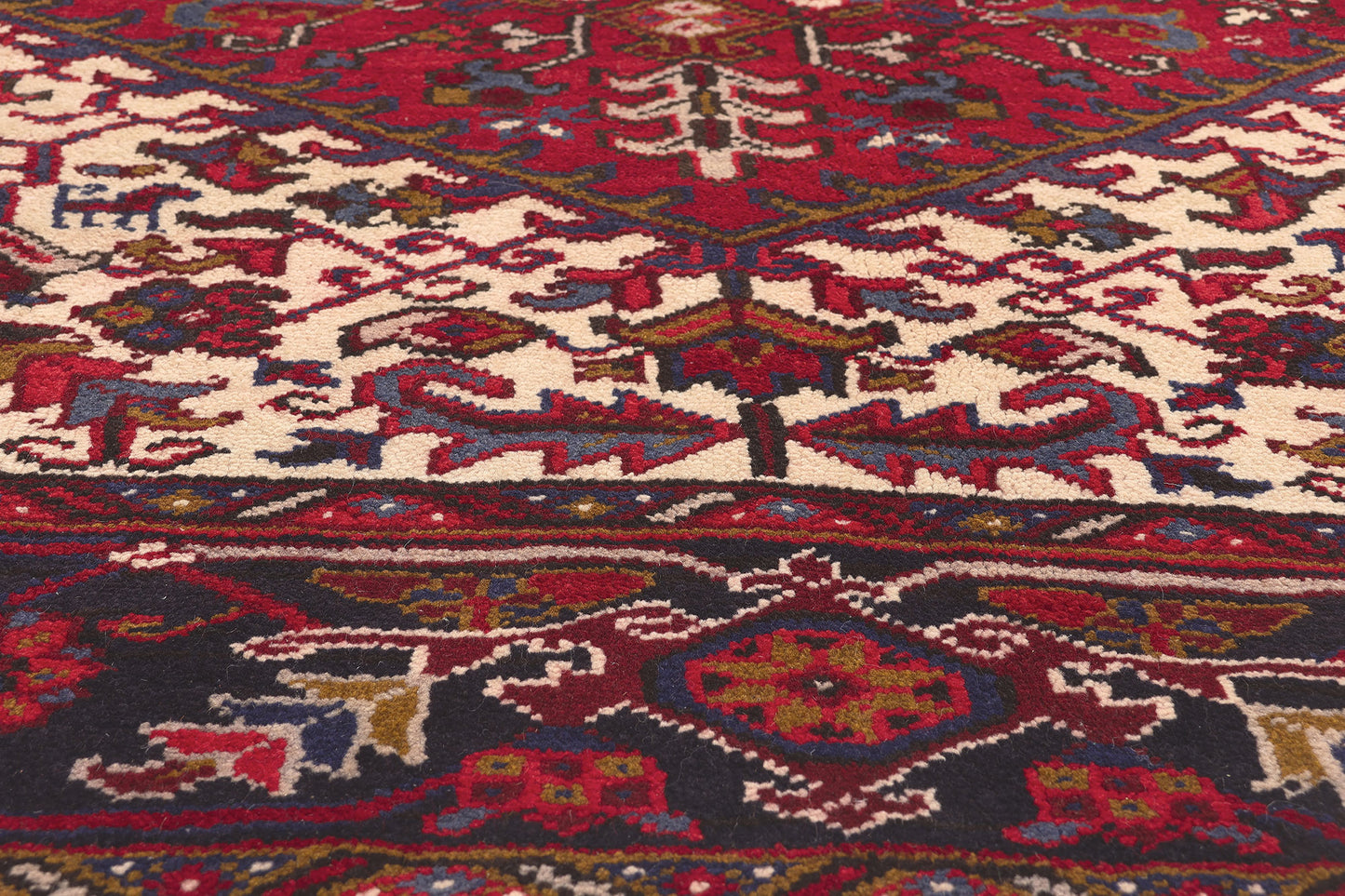 9 x 12 Vintage Persian Heriz Rug 60307