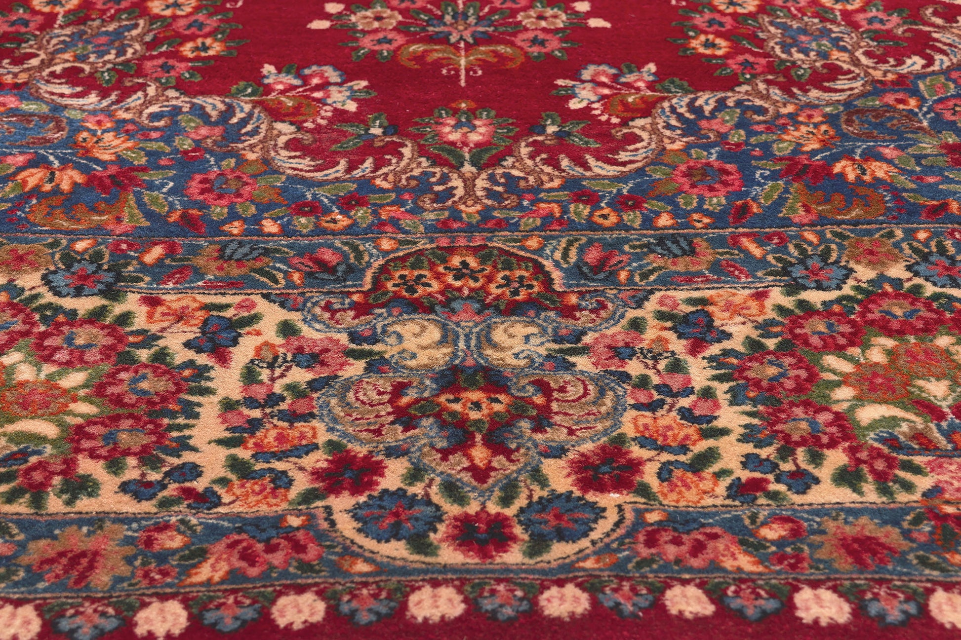 10 x 13 Vintage Persian Kerman Rug 77718